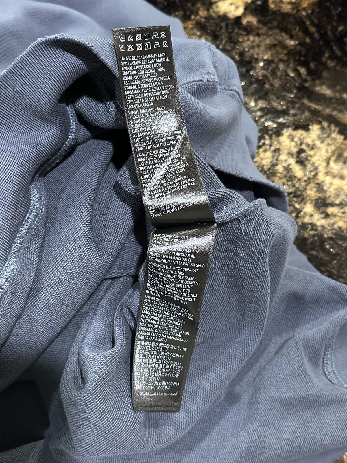 Balenciaga Balenciaga Oversize Spray Bleach Print Logo Dark Blue Hoodie Size US XXS / EU 40 - 10 Thumbnail