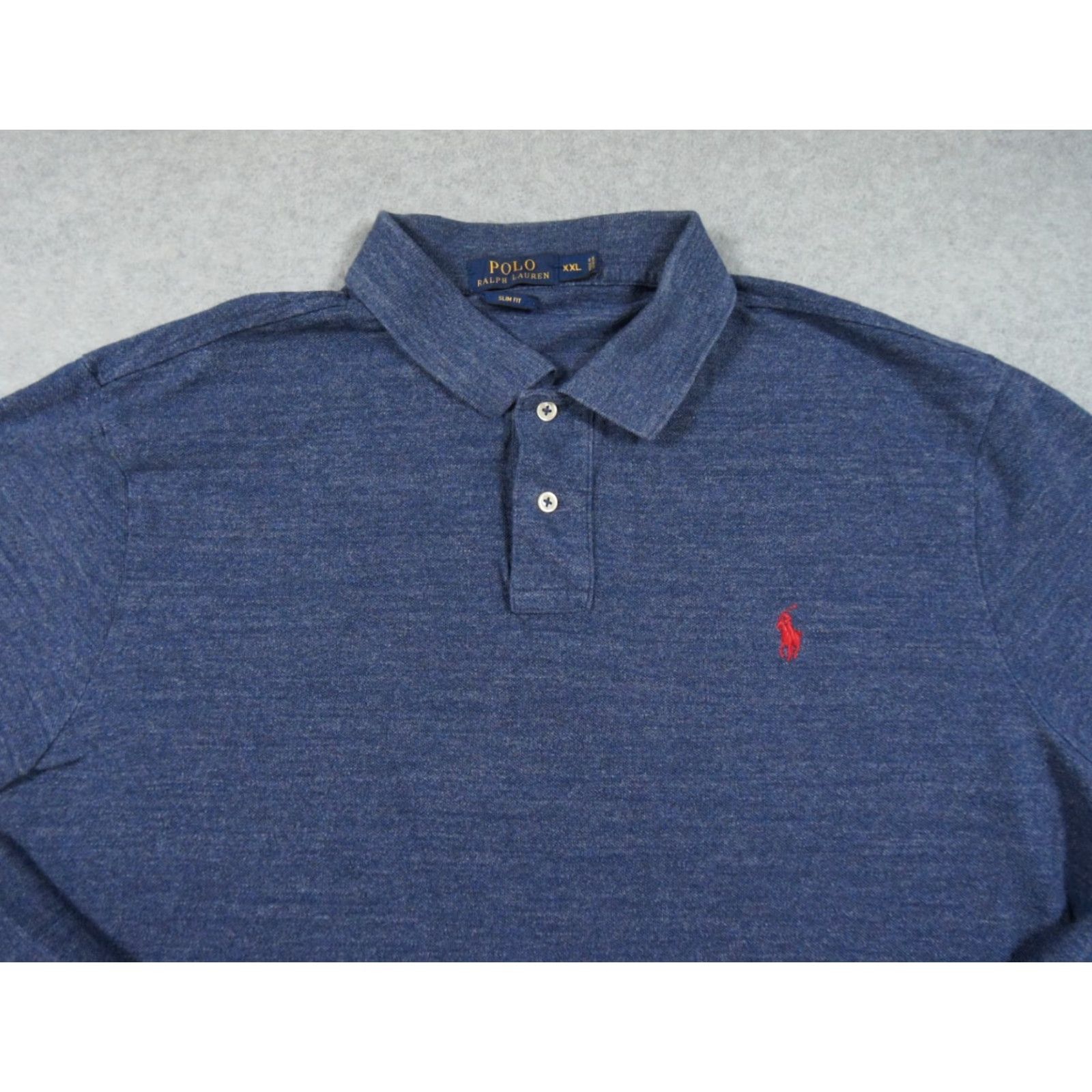 Polo Ralph Lauren VINTAGE Polo Ralph Lauren Shirt Mens 2XL Blue Long Sleeve Slim Fit Preppy Collared Polo Shirt Mens 2XL Blue Long Sleeve Slim Fit Preppy Collared Size US XXL / EU 58 / 5 - 2 Thumbnail