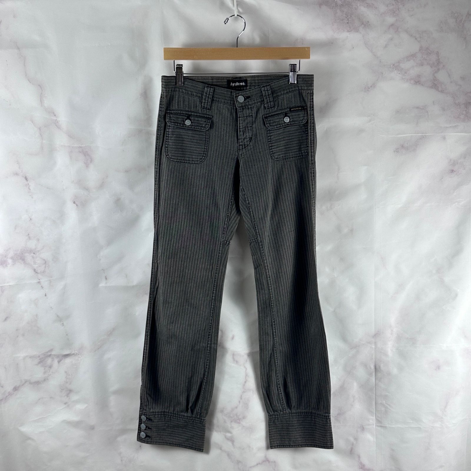 Hysteric Glamour Grey Striped Front Pocket Pants Size US 29 - 1 Thumbnail
