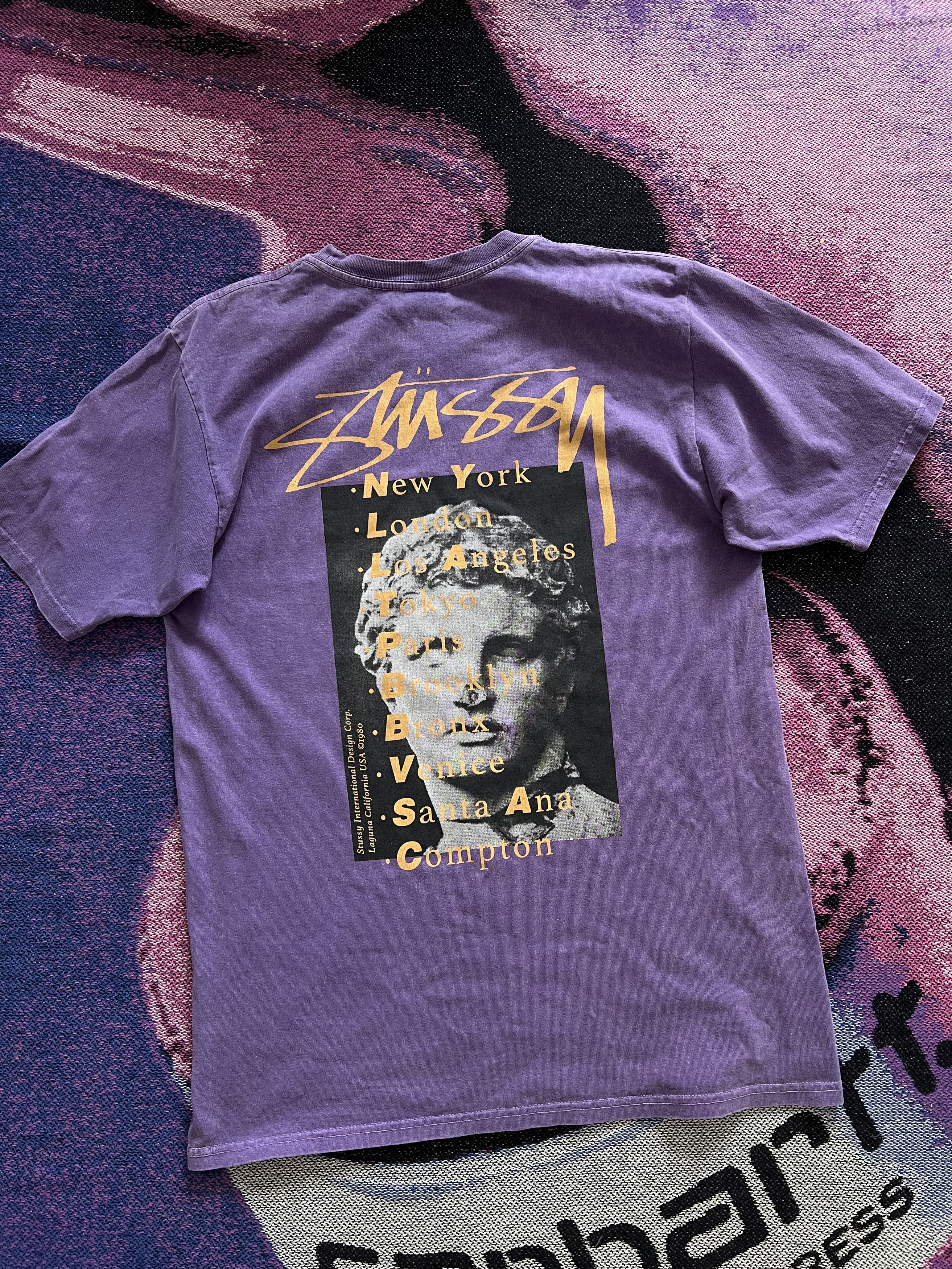Stussy Stussy Statue Pig. Dyed T-Shirt Purple | Grailed