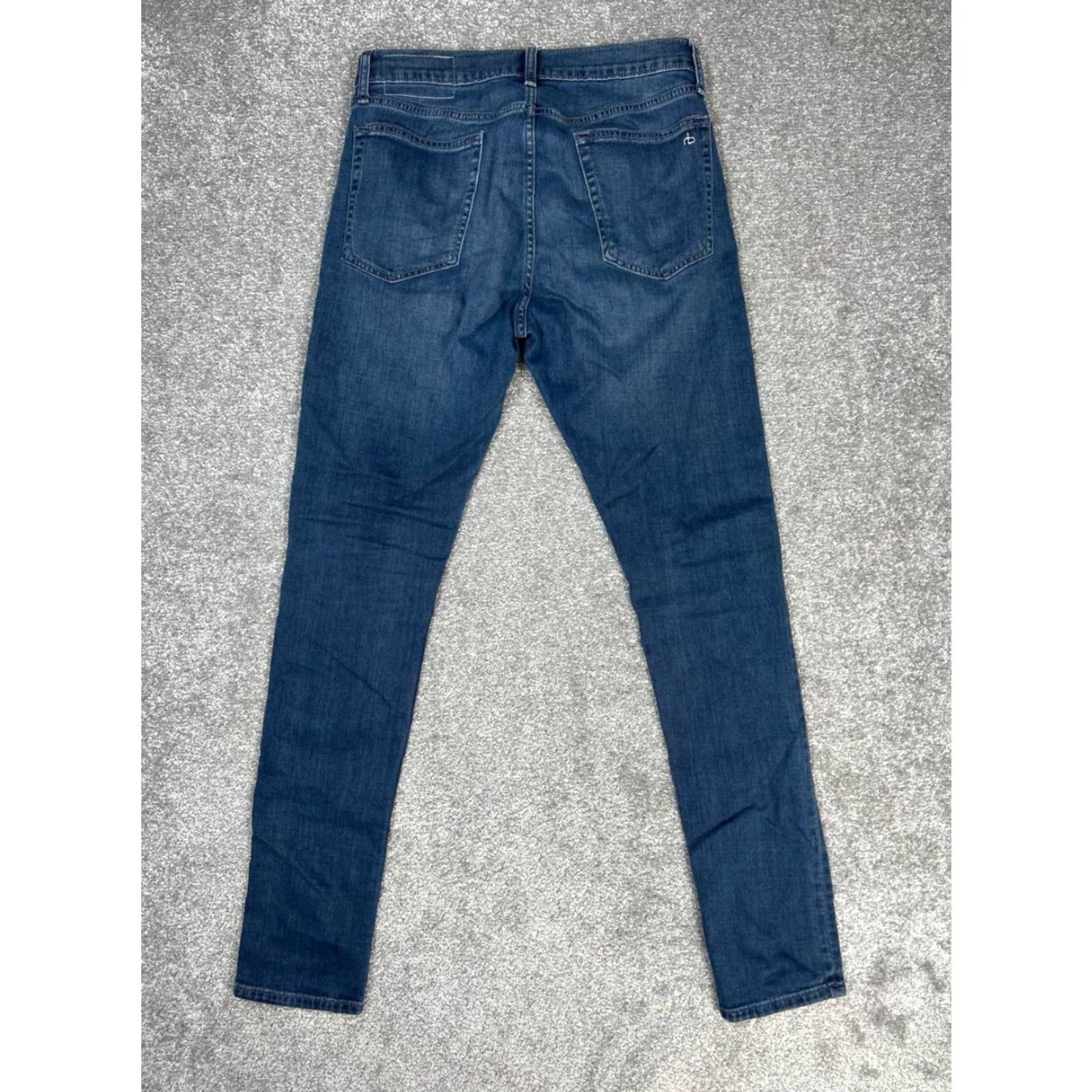 Rag & Bone rag & bone Standard Fit 1 Skinny Jeans Men 30 Blue Cotton Mid Rise Tapered 30x31 Denim Jeans Skinny Mens Blue 90s City Preppy Size US 30 / EU 46 - 2 Thumbnail