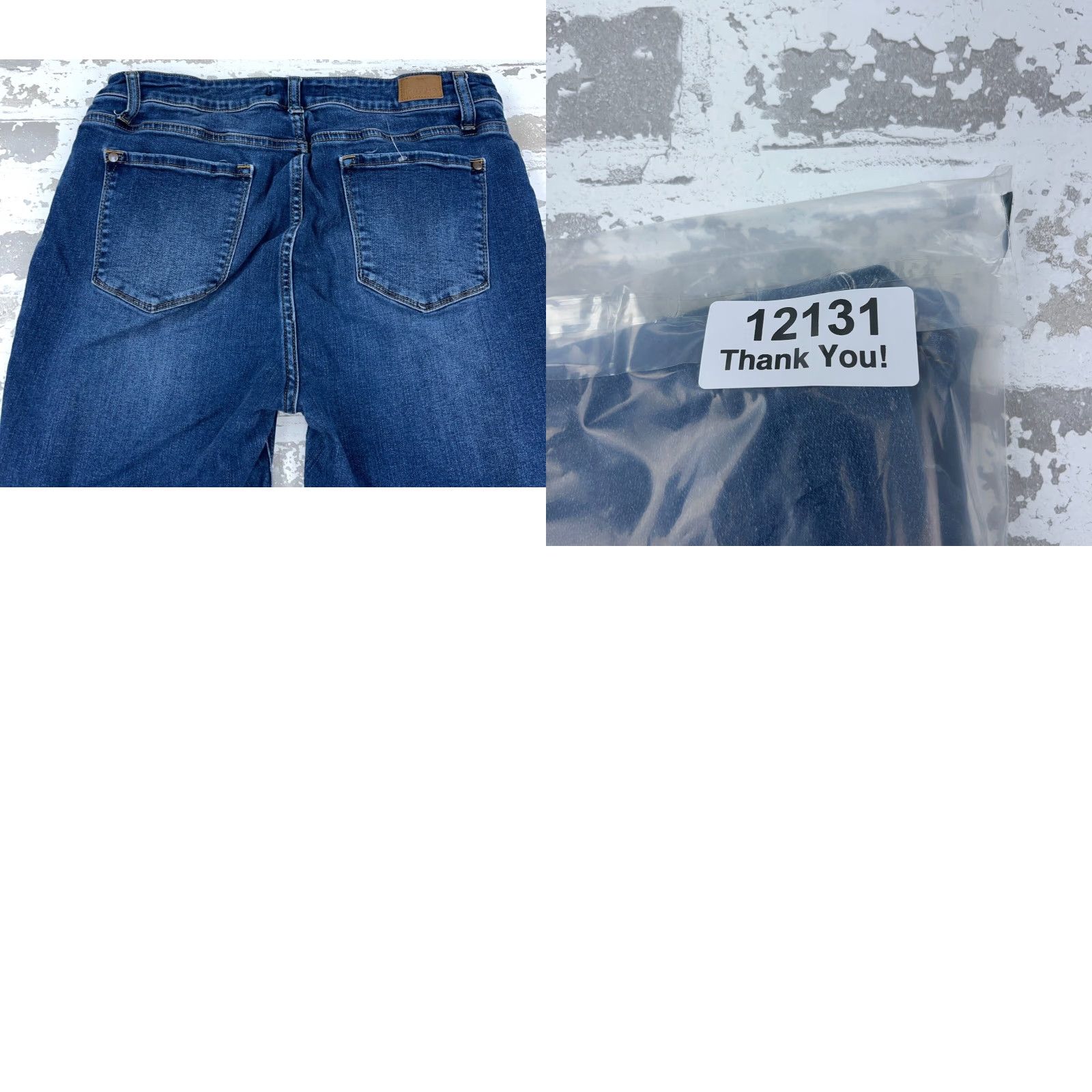 Vintage Judy Blue Jeans Women 15 32 Skinny Fit Dark Wash Faded Distressed-Free Stretch Button Fly Denim Pants Jeans Blue 5-Pocket Style Regular Waist Womens Size 36" / US 14 / IT 50 - 9 Thumbnail
