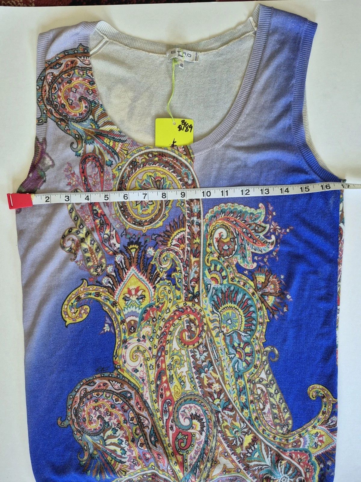 Etro Knit Top Silk Paisley Sleeveless Pullover Colorful Gift Size S / US 4 / IT 40 - 8 Thumbnail