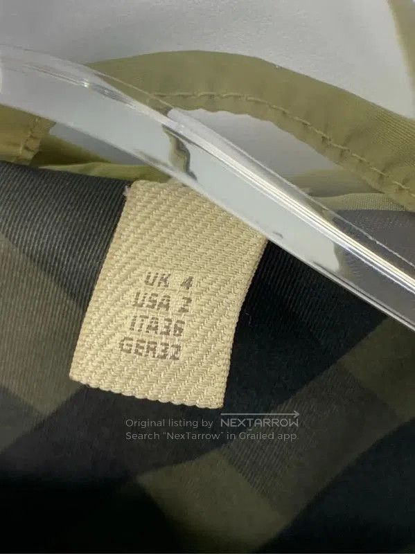 Burberry Burberry Military Green Cotton Blend Trench Coat. Size S / US 4 / IT 40 - 4 Thumbnail
