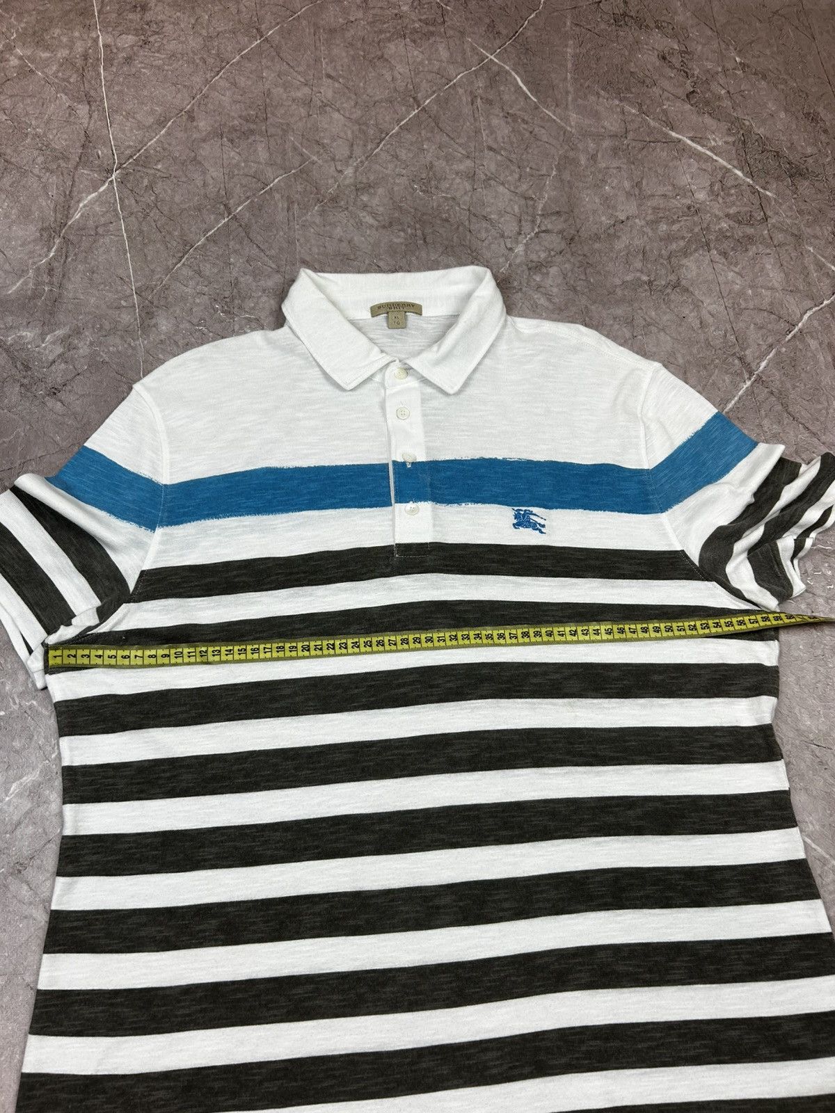 Burberry Burberry Striped Polo Shirt Size US XL / EU 56 / 4 - 10 Thumbnail