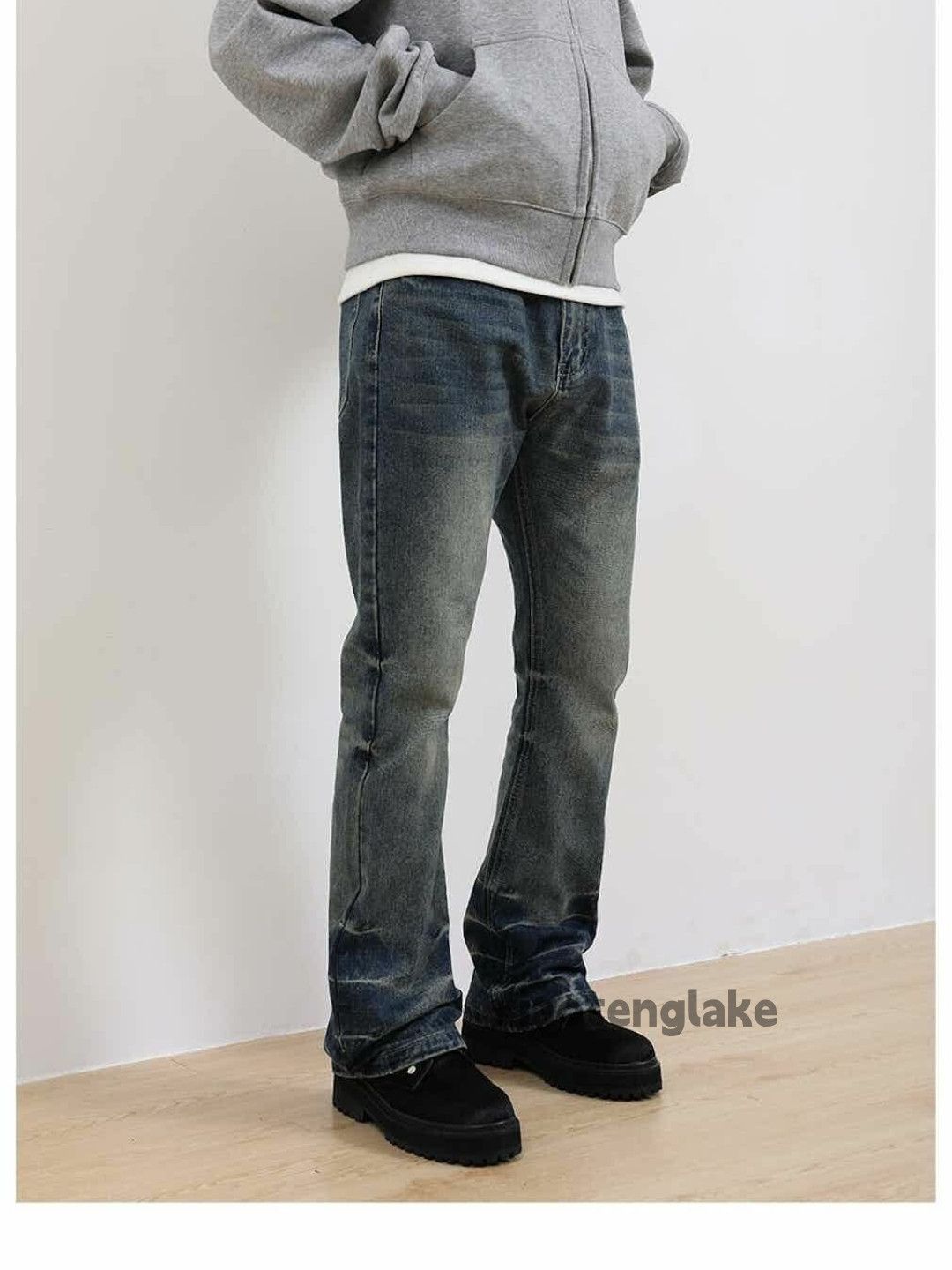 Jean washed faded y2k yuppie bootcut gradient jeans Size US 30 / EU 46 - 2 Thumbnail
