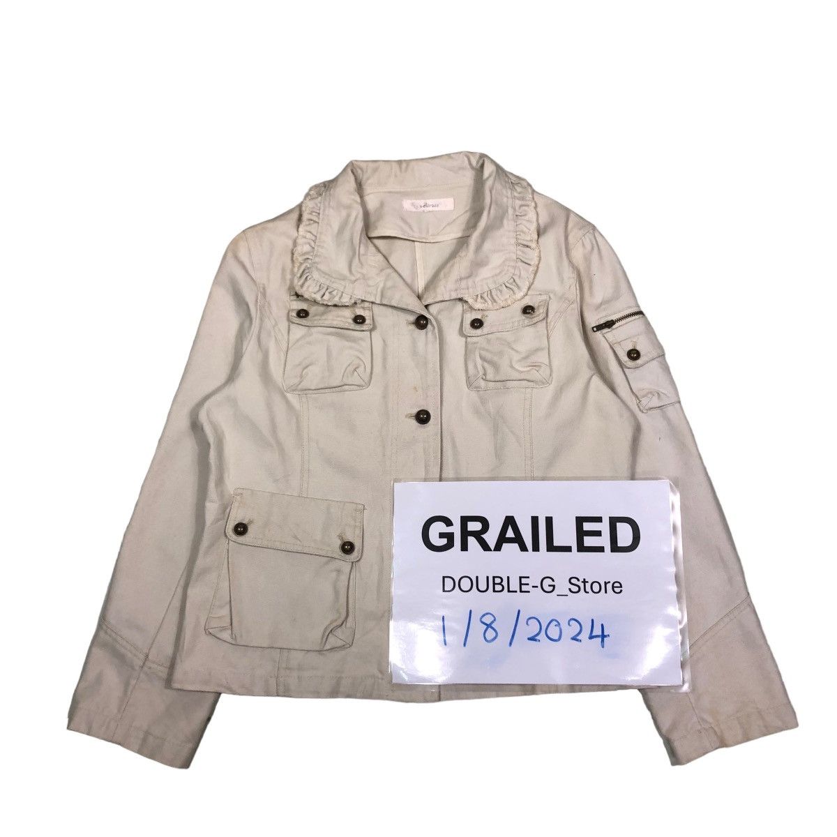 Japanese Brand 📌CROPPED BIKER JACKET HEEHIRASA JAPAN CARGO POCKETS Size US L / EU 52-54 / 3 - 1 Thumbnail