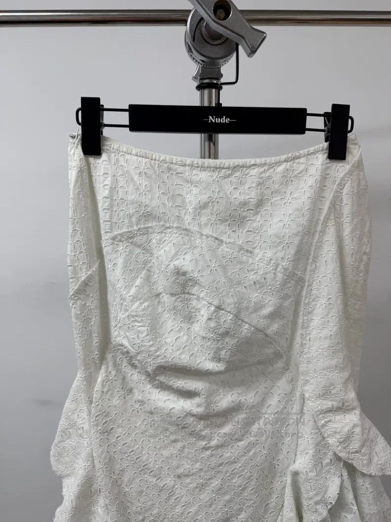Junya Watanabe Junya Watanabe size XS Lace peony asymmetric fishtail skir Size 23" - 7 Thumbnail