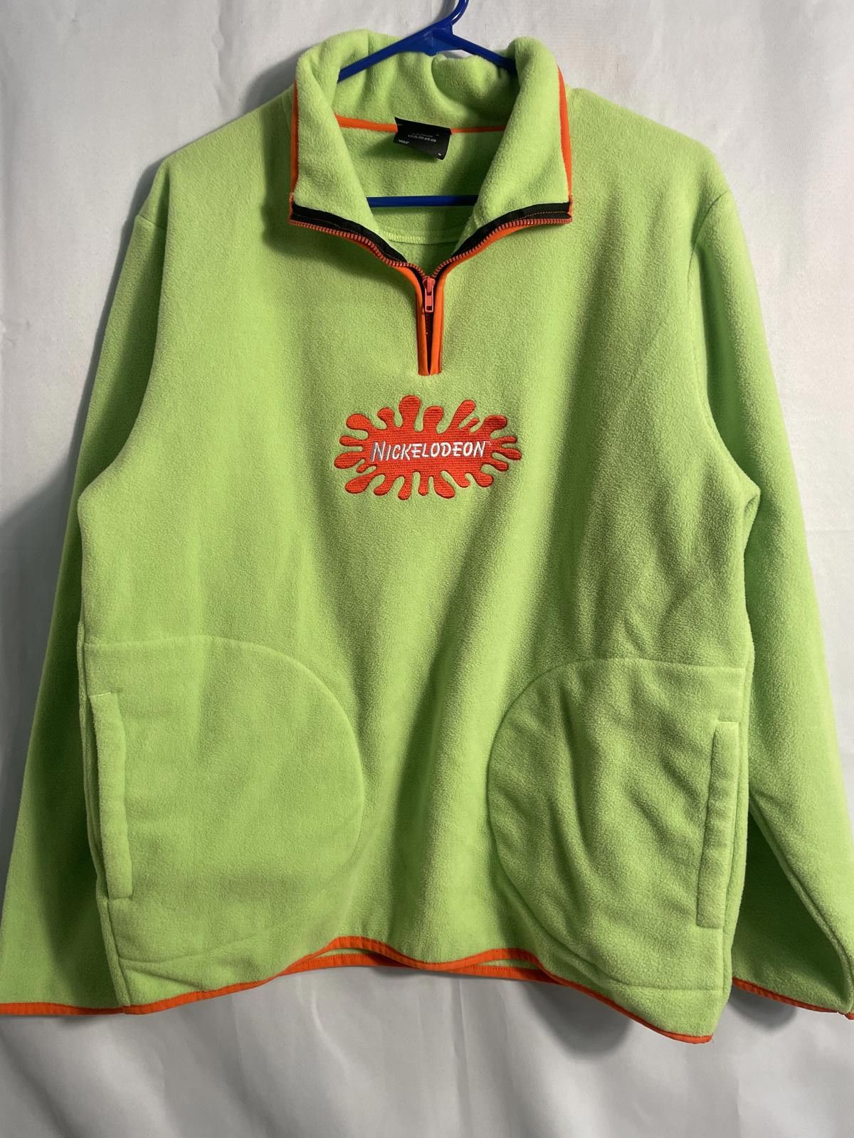 Nickelodeon Nickelodeon Vintage Green Fleece Pullover - Size M Size US M / EU 48-50 / 2 - 1 Thumbnail