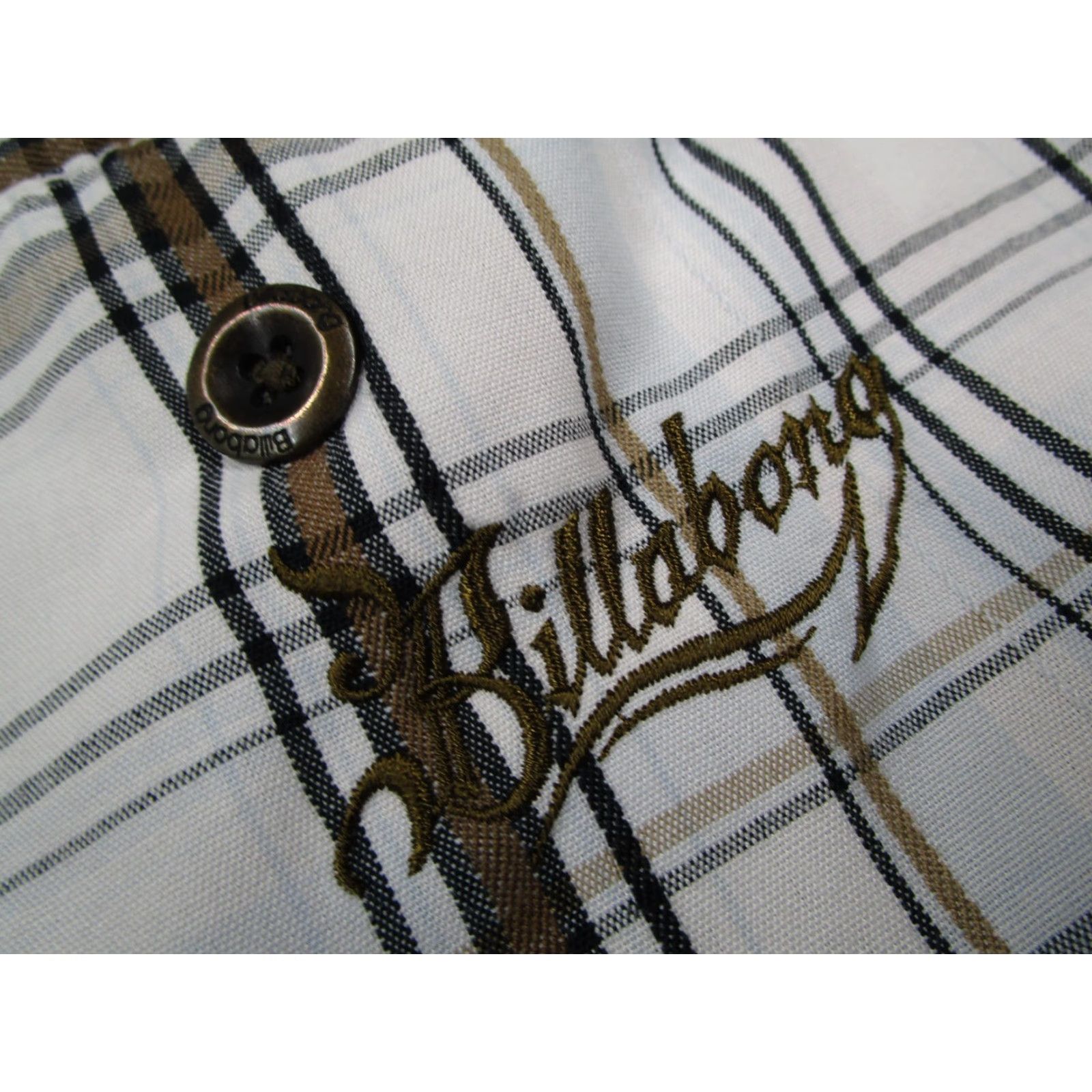 Billabong VINTAGE Billabong Mens Shorts 38 White Plaid Walk Chino Embroidered Baggy Retro 90s Mens Size US 38 / EU 54 - 5 Thumbnail
