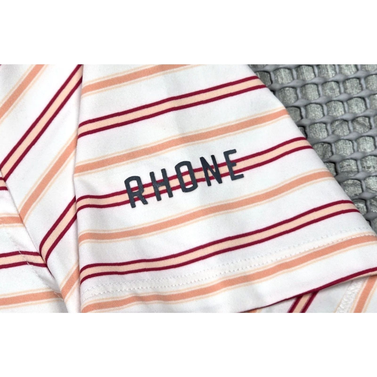 Rhone Rhone Polo Shirt Mens Sx Striped White Multicolor Performance Golf Stretch Polo Shirt Mens XS-XL? Size US L / EU 52-54 / 3 - 5 Thumbnail