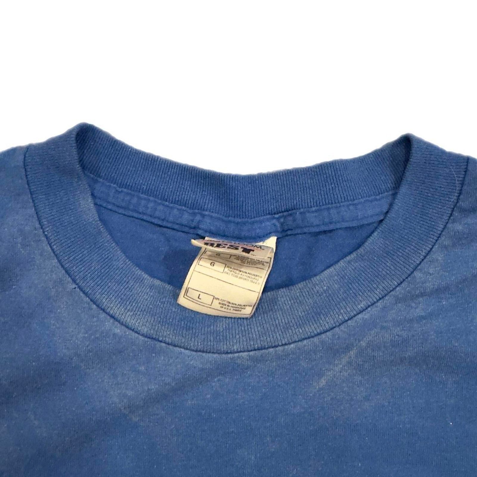 Fruit Of The Loom Vintage Y2K Big M Run T-Shirt Size US L / EU 52-54 / 3 - 2 Thumbnail
