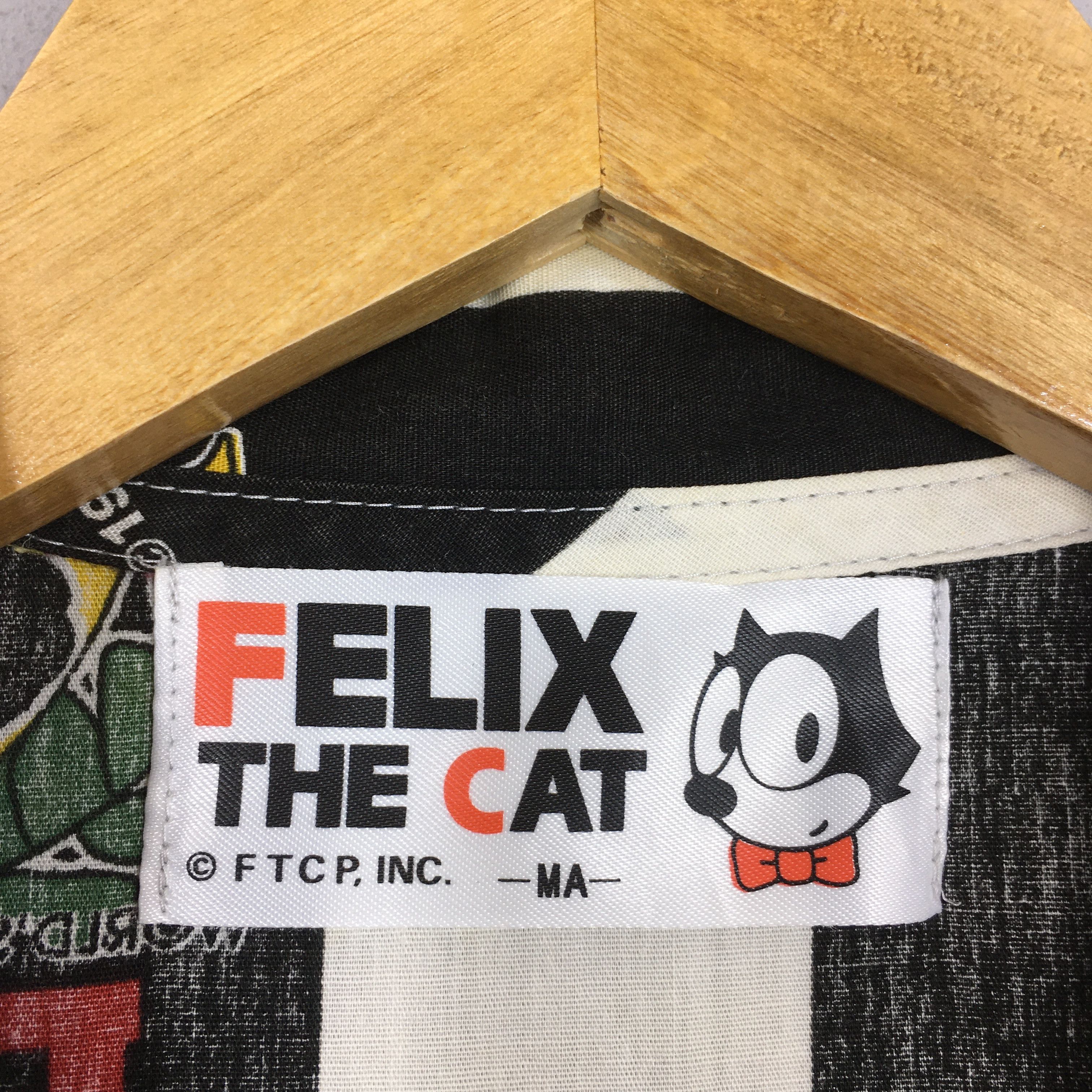 Cartoon Network Vintage 90s Felix the Cat Striped Shirt Medium Size US M / EU 48-50 / 2 - 5 Thumbnail