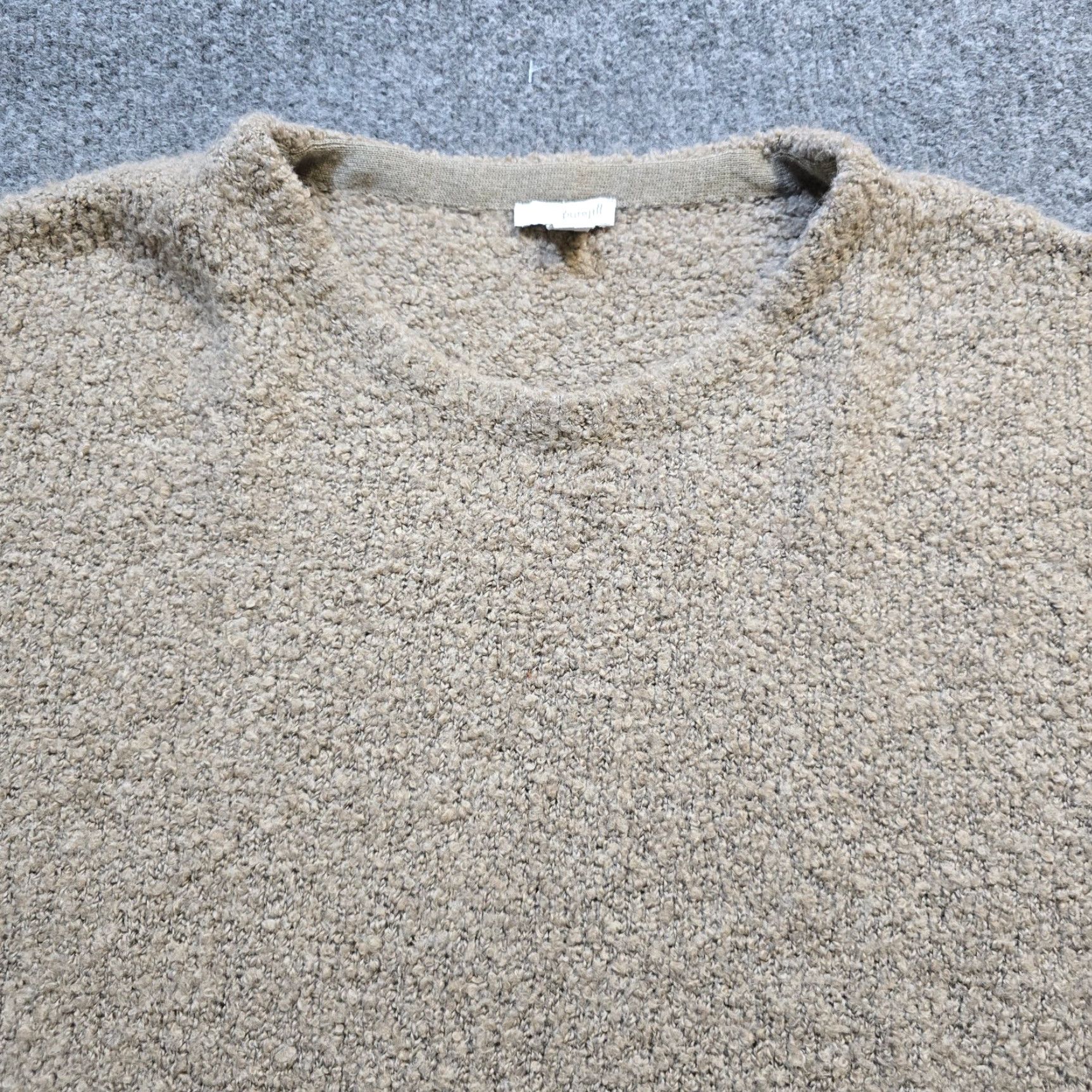 J. Jill J Jill Sweater Womens Size Large Beige Wool Fuzzy Long Round Neck Sleeve Comfort Knit Pullover Casual Vintage: No (adapt to rules) Size L / US 10 / IT 46 - 2 Thumbnail