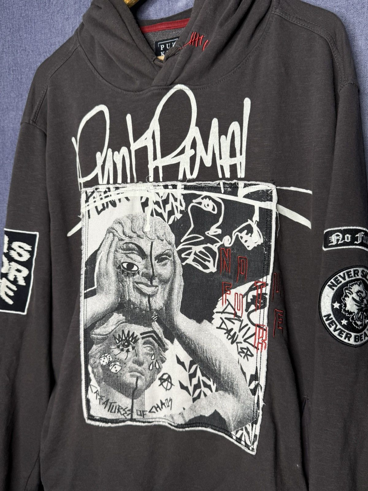 Other Punk Royal Graffiti Print Hoodie Distressed Y2K Avant Garde Size US L / EU 52-54 / 3 - 9 Thumbnail