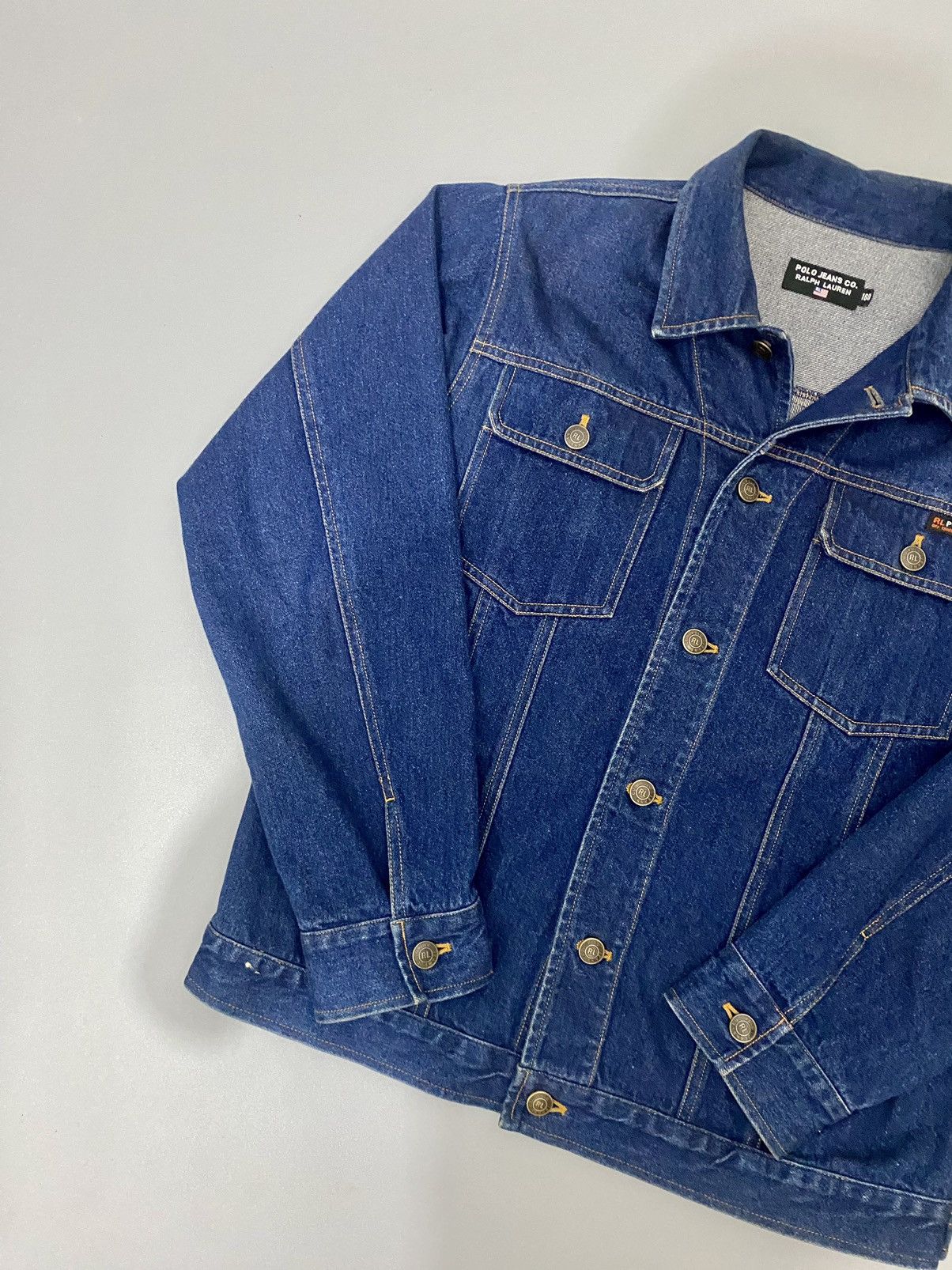Ralph Lauren 💥American Flag💥Vintage Ralph Laurent Denim Jacket Size US M / EU 48-50 / 2 - 7 Thumbnail
