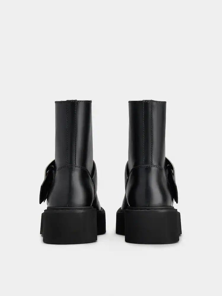 Roger Vivier o1s22i1n0824 Platform Rangers Ankle Boots in Black Size US 9 / IT 39 - 5 Thumbnail