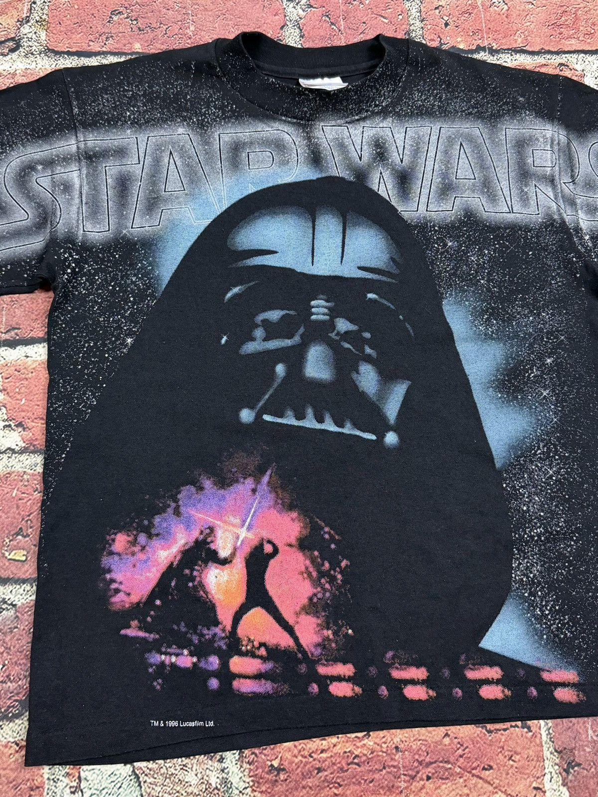 Star Wars Vintage Star Wars Darth Vader AOP T Shirt 1996 Youth Large Size US S / EU 44-46 / 1 - 2 Thumbnail