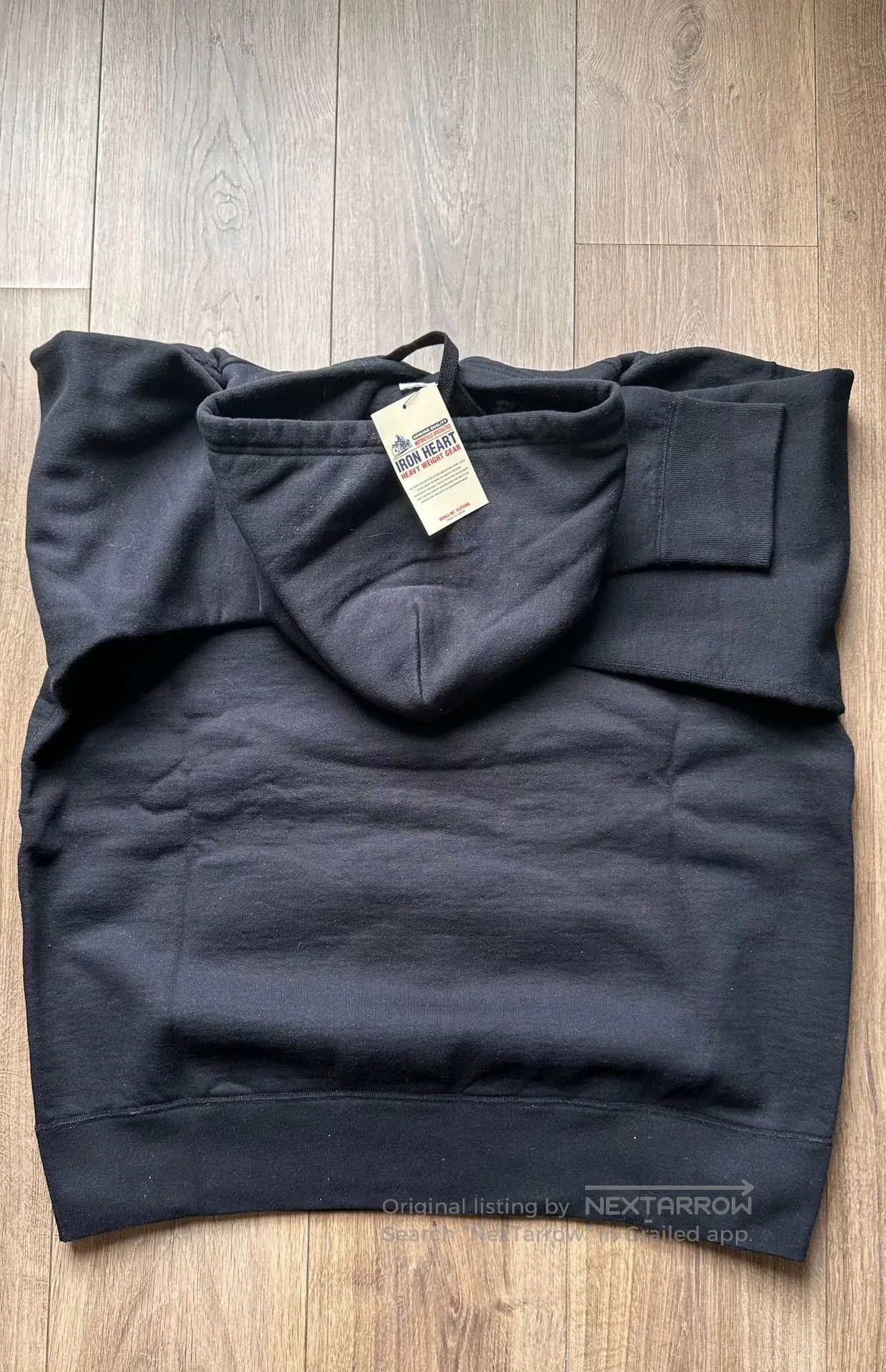 Iron Heart black heavyweight hooded sweatshirt with tags. Size US XXL / EU 58 / 5 - 2 Thumbnail