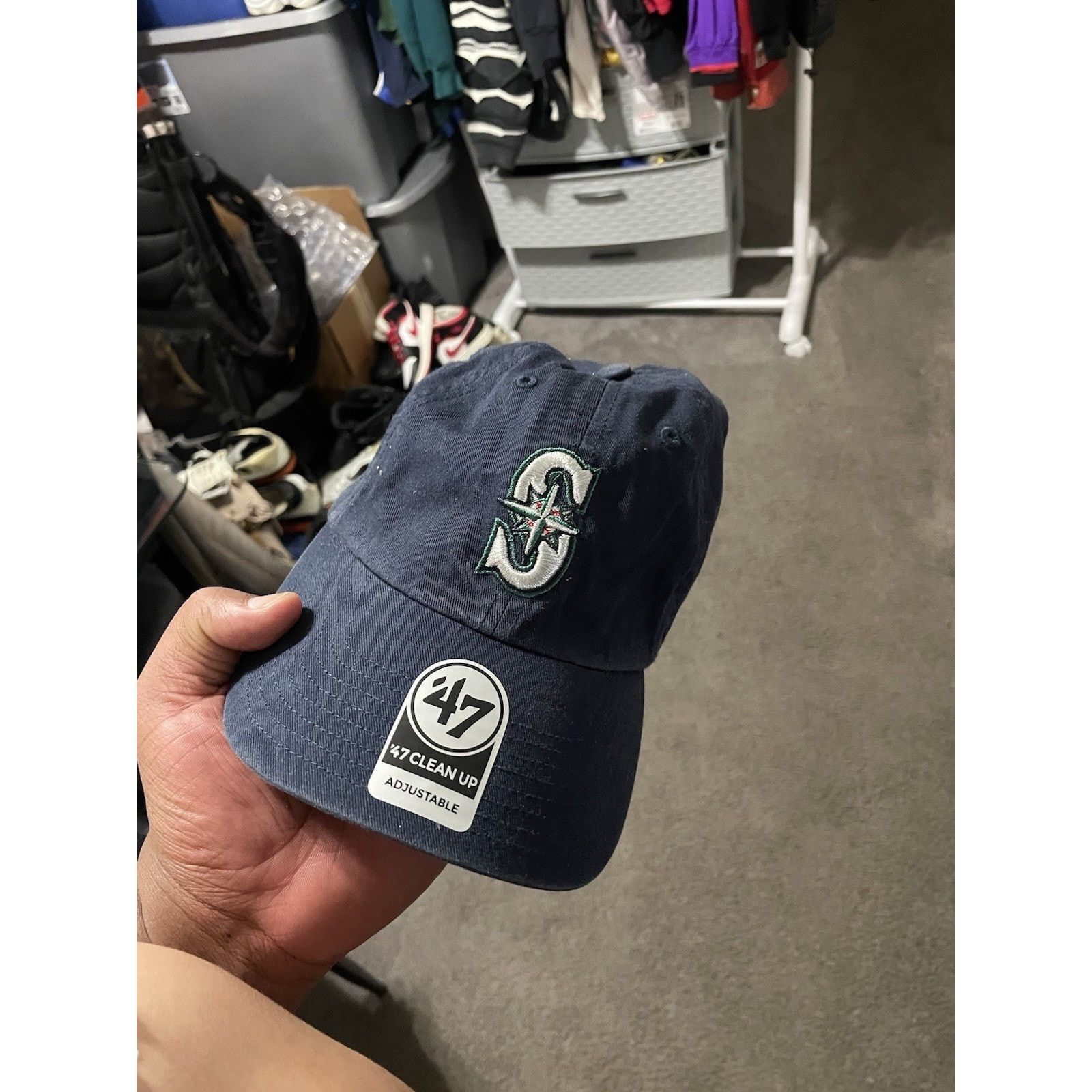 47 Brand Seattle Mariners '47 Brand Navy Blue Adjustable Dad Hat Size ONE SIZE - 1 Thumbnail