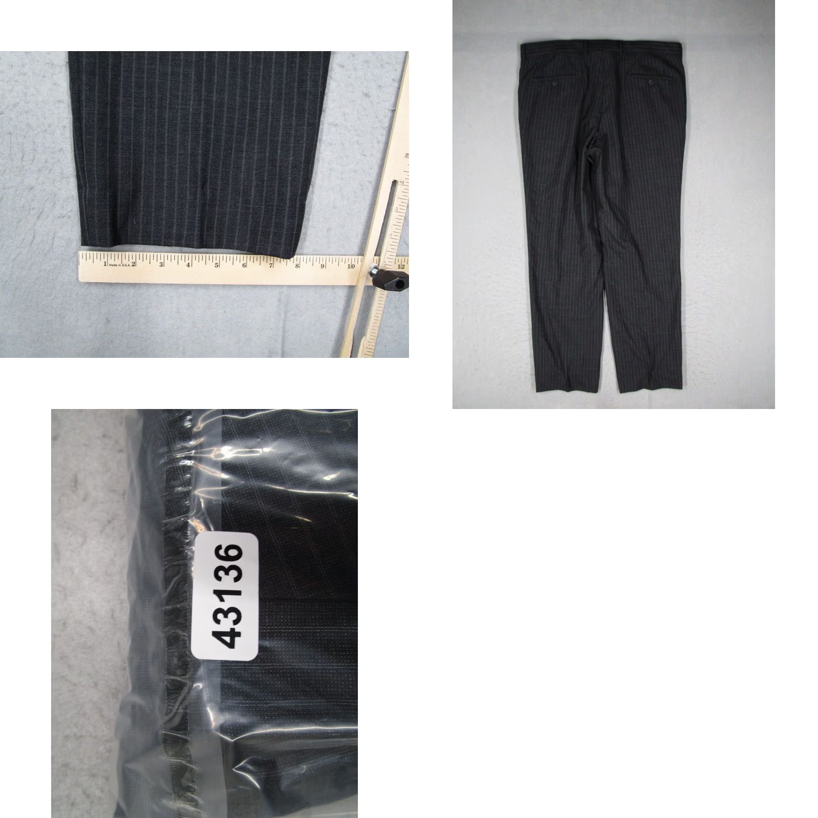 Vintage Hugo Boss Gray Pinstripe Wool Dress Pants Mens 38 Regular Straight Leg Size US 38 / EU 54 - 8 Thumbnail