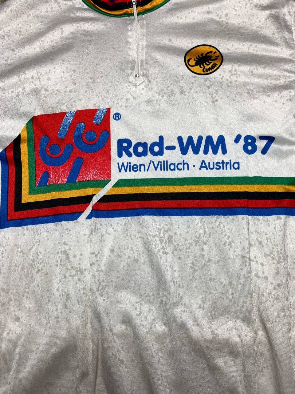 Vintage Bike Cycling Jersey Shirt Maillot Cyclism Rad WM 87 Castelli Size US M / EU 48-50 / 2 - 2 Thumbnail