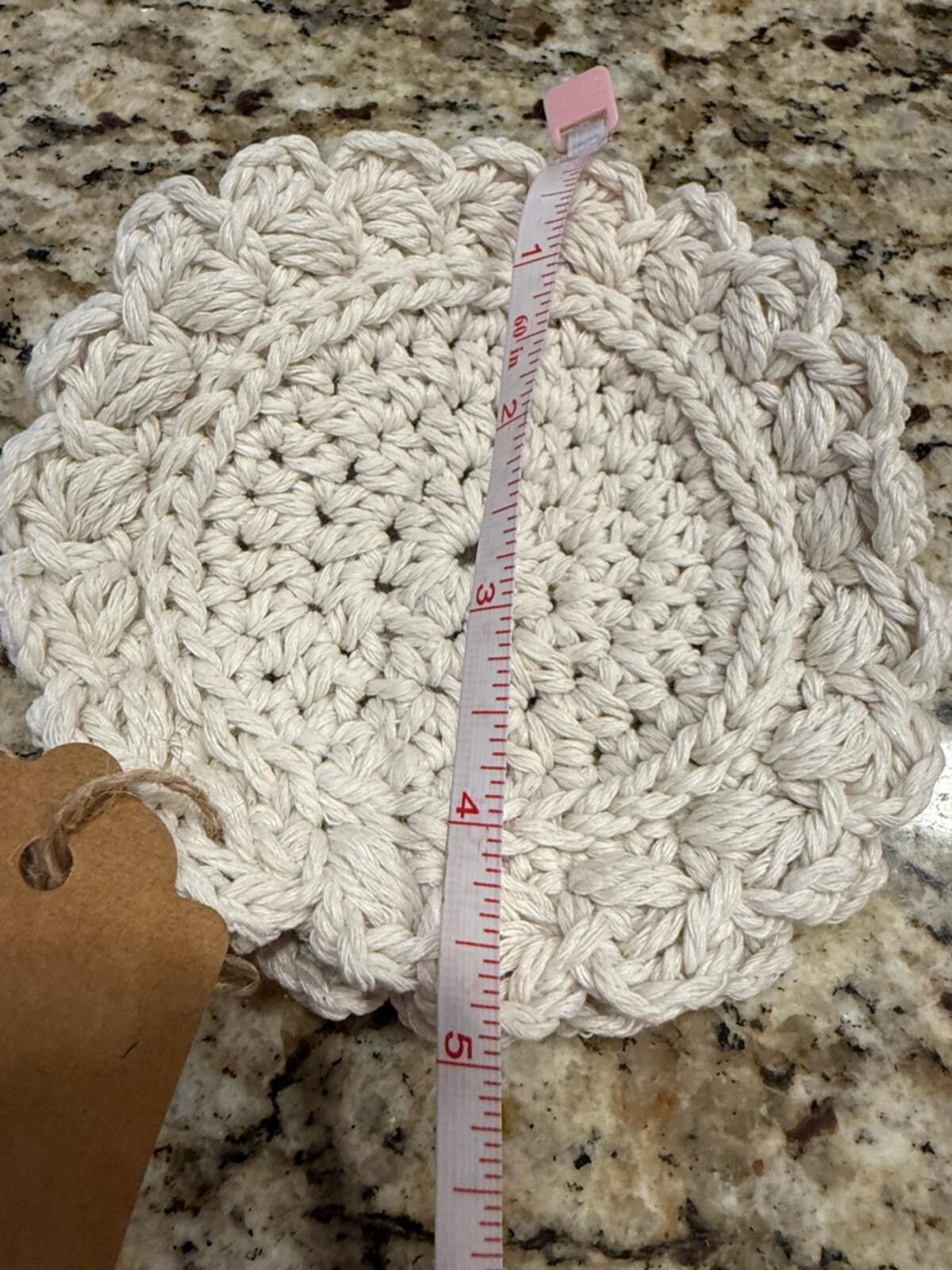 Other Crochet coaster set of two off white coasters. Size ONE SIZE - 4 Thumbnail