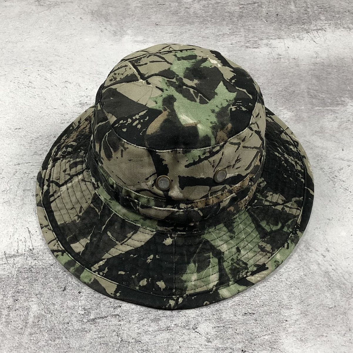 Realtree ⛰️Vintage Realtree Highlander Adventure Camo Bush Bucket Hat Size ONE SIZE - 4 Thumbnail