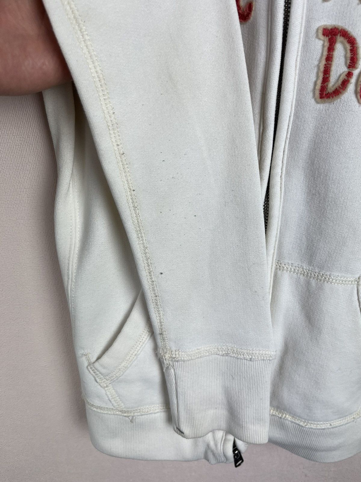 Abercrombie & Fitch Abercrombie & Fitch Y2K Muscle Women's Zip Up Hoodie White Size L / US 10 / IT 46 - 9 Thumbnail