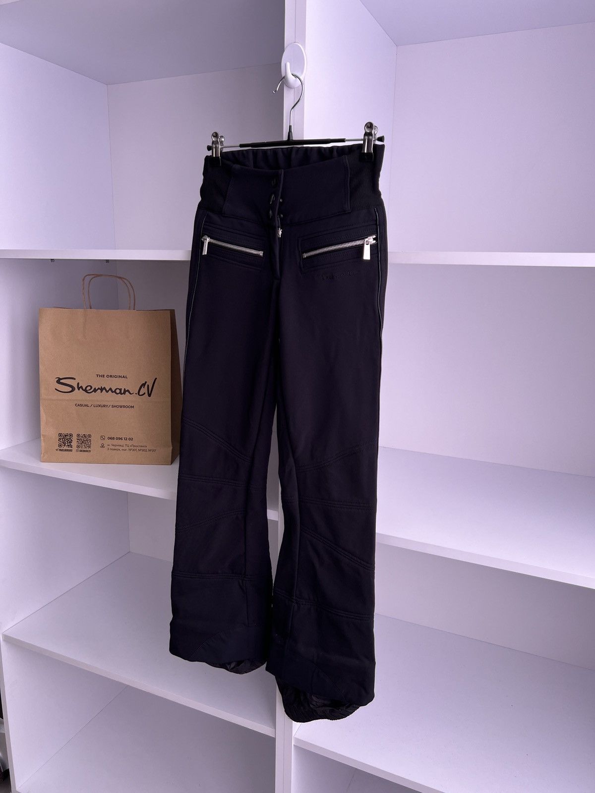 Designer × Vintage Vintage Toni Sailer Women's Black pants Size 34" / US 12 / IT 48 - 2 Thumbnail