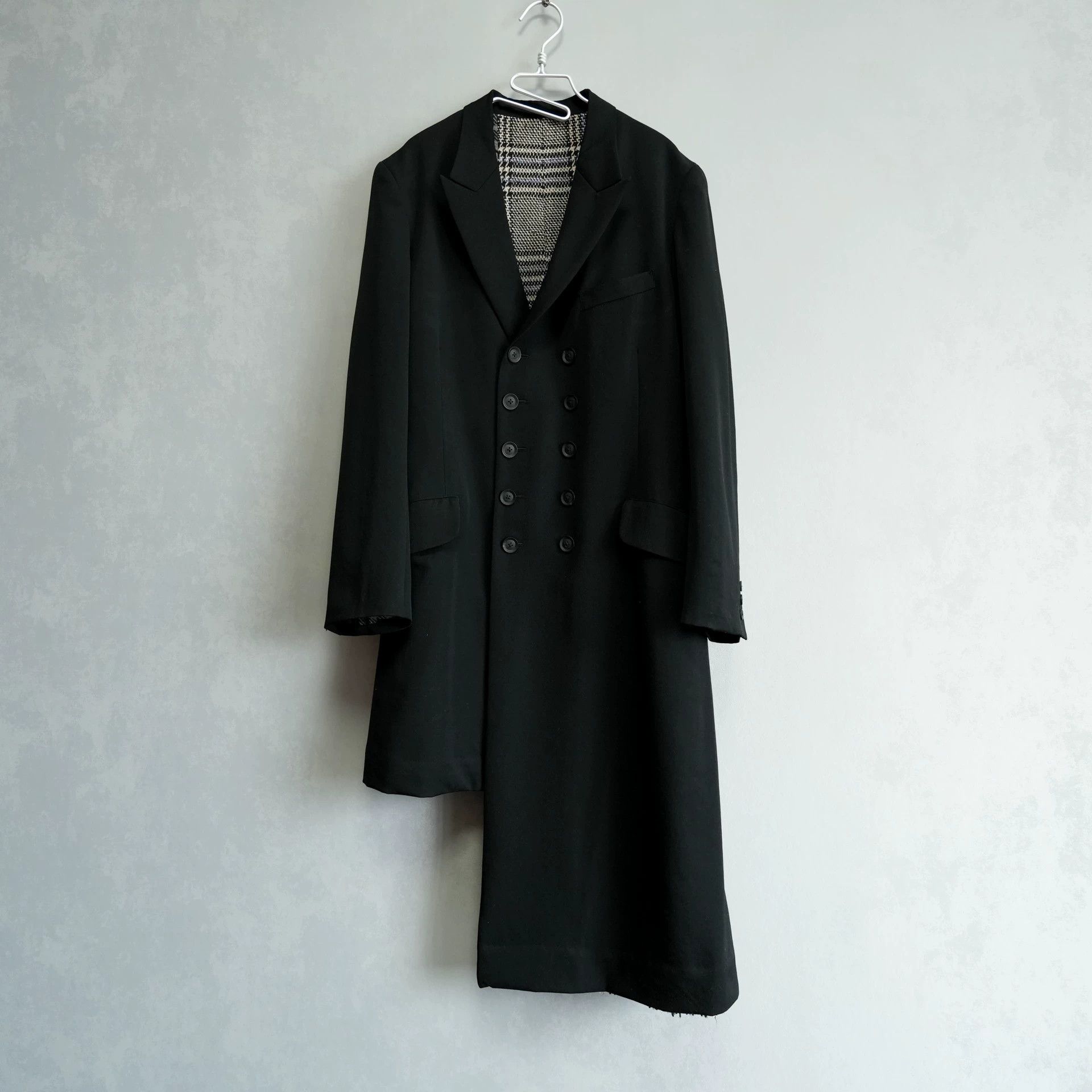 Yohji Yamamoto Yohji Yamamoto 20AW Double-Faced Check Fringe Coat 2-4 Size US M / EU 48-50 / 2 - 1 Thumbnail