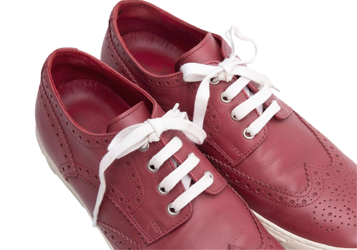 Junya Watanabe Red Wingtip Leather Shoes Size 26cm in Good Condition Size US 8 / EU 41 - 7 Thumbnail