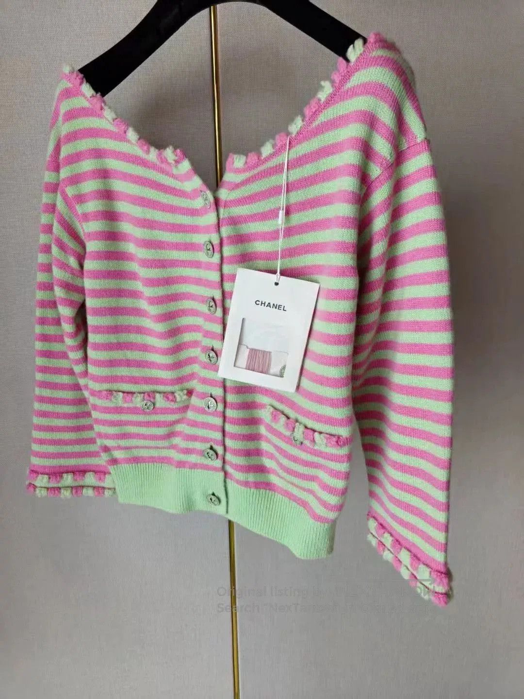 Chanel Chanel Striped Knit Cardigan Sweater. Size US M / EU 48-50 / 2 - 1 Thumbnail