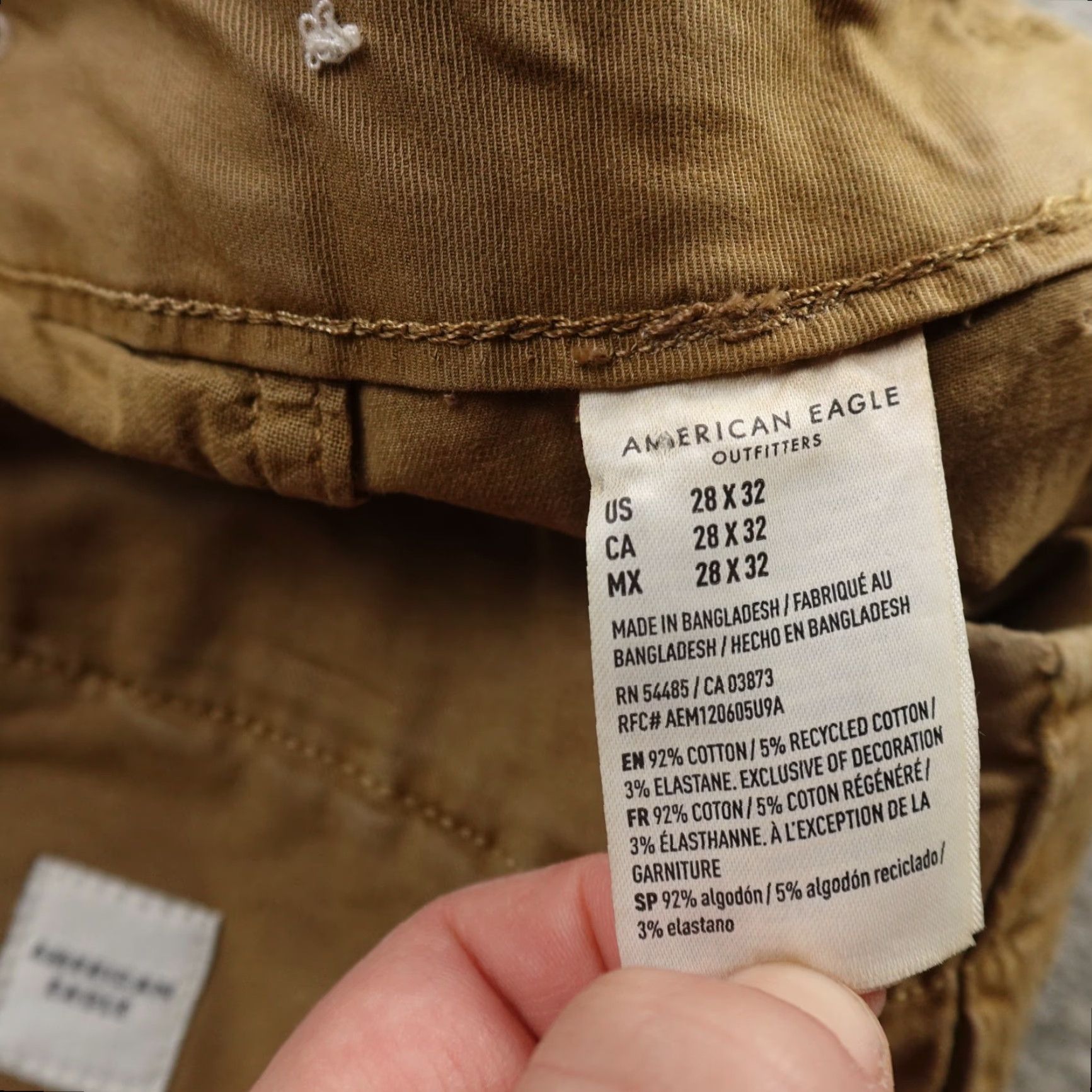 American Eagle Outfitters American Eagle Outfitters Pants Mens 28X32 Brown Beige Chino Trouser Straight Stretch Flex Size US 28 / EU 44 - 7 Thumbnail
