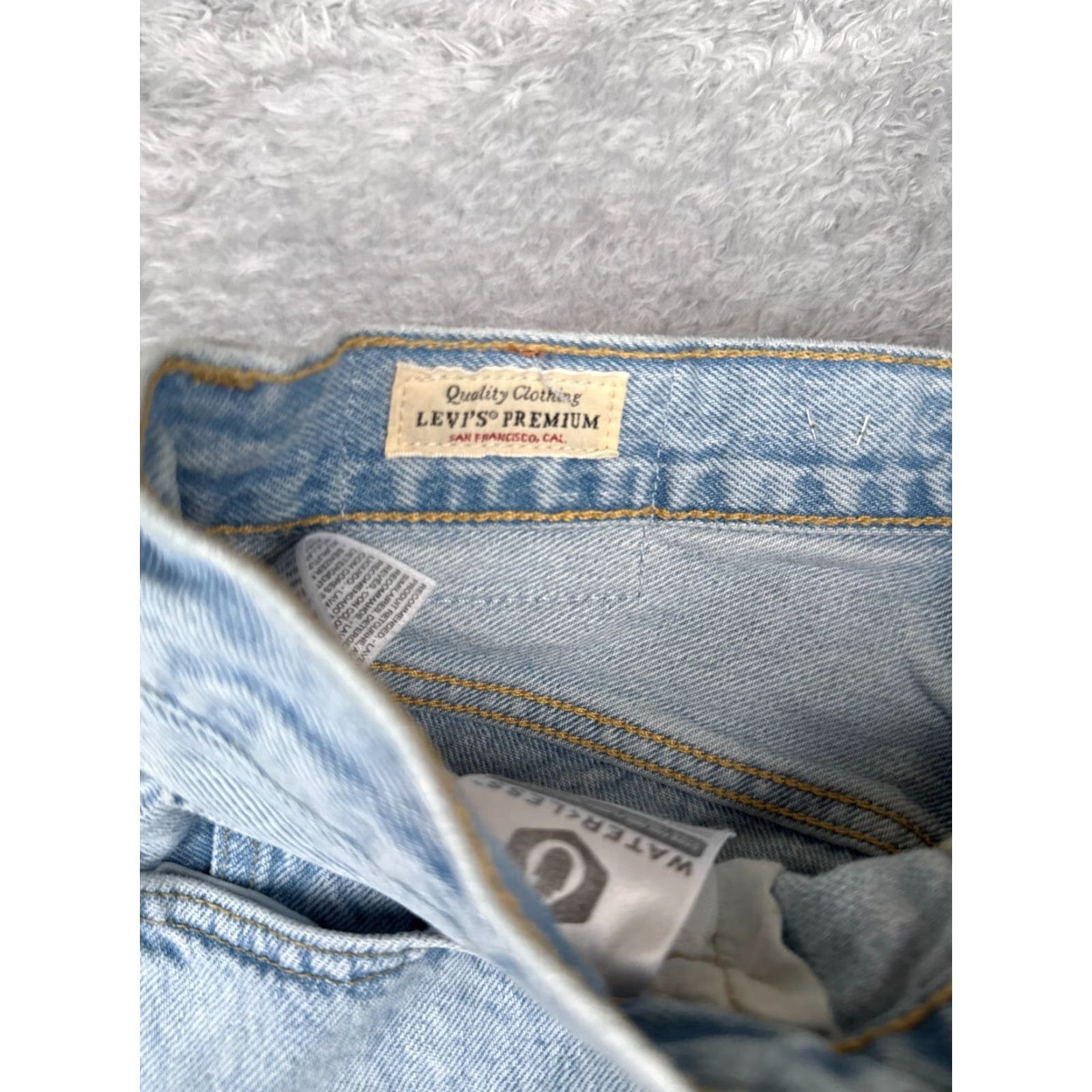 Levi's Levis Jeans Womens 24 Blue Denim 501 S Premium Big E XX Button Cotton 24x28 Size 42" / US 20 - 6 Thumbnail