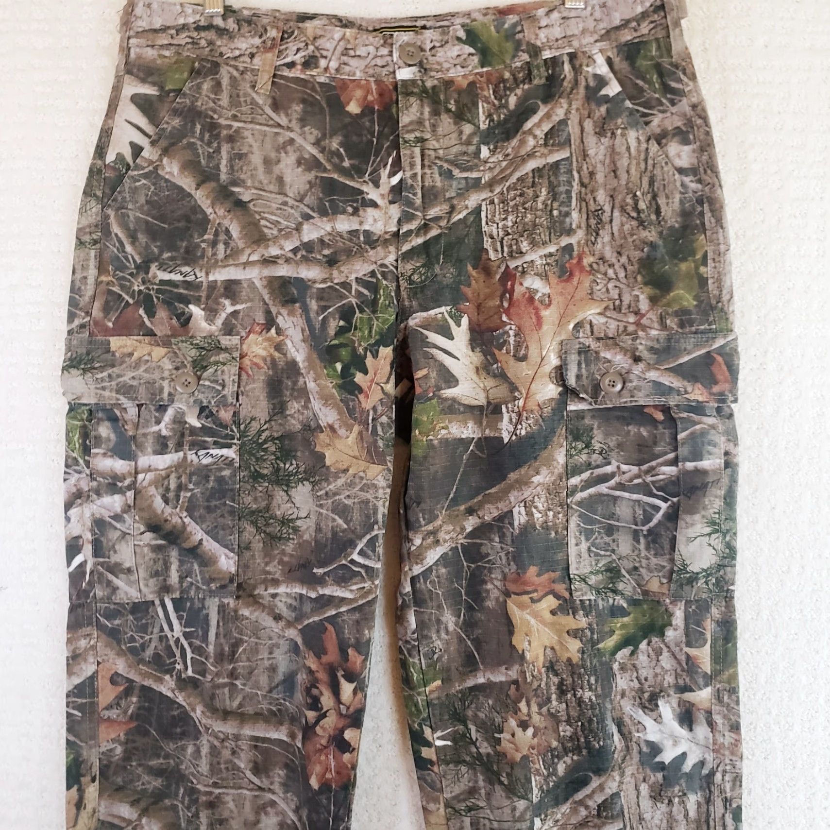 Hunter Ridge Hunter Pants Mens Large Brown TrueTimber Camouflage Cargo Straight Leg Tie Size US 33 - 3 Thumbnail