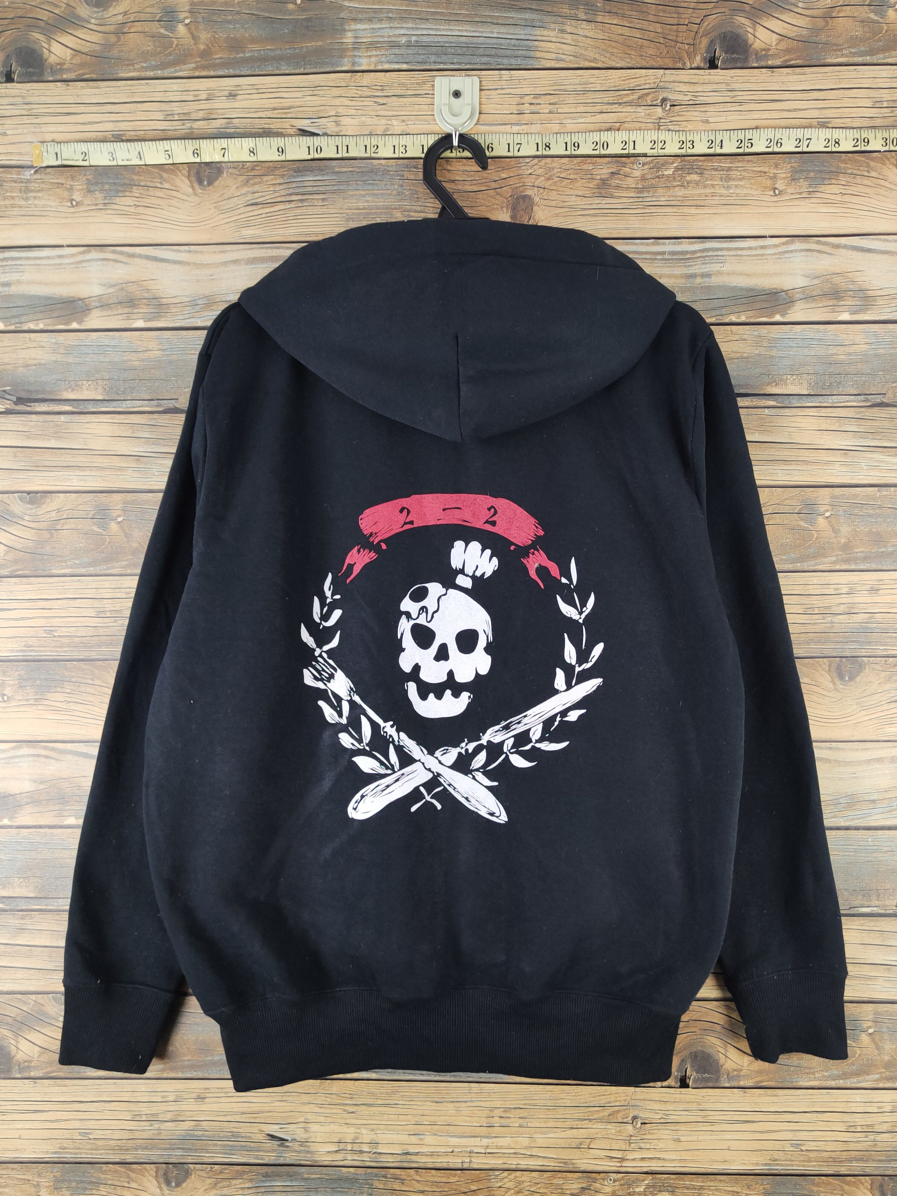 Japanese Brand DL Cross Black Skull punk Hoodie Sweaters #2487 Size US M / EU 48-50 / 2 - 8 Thumbnail