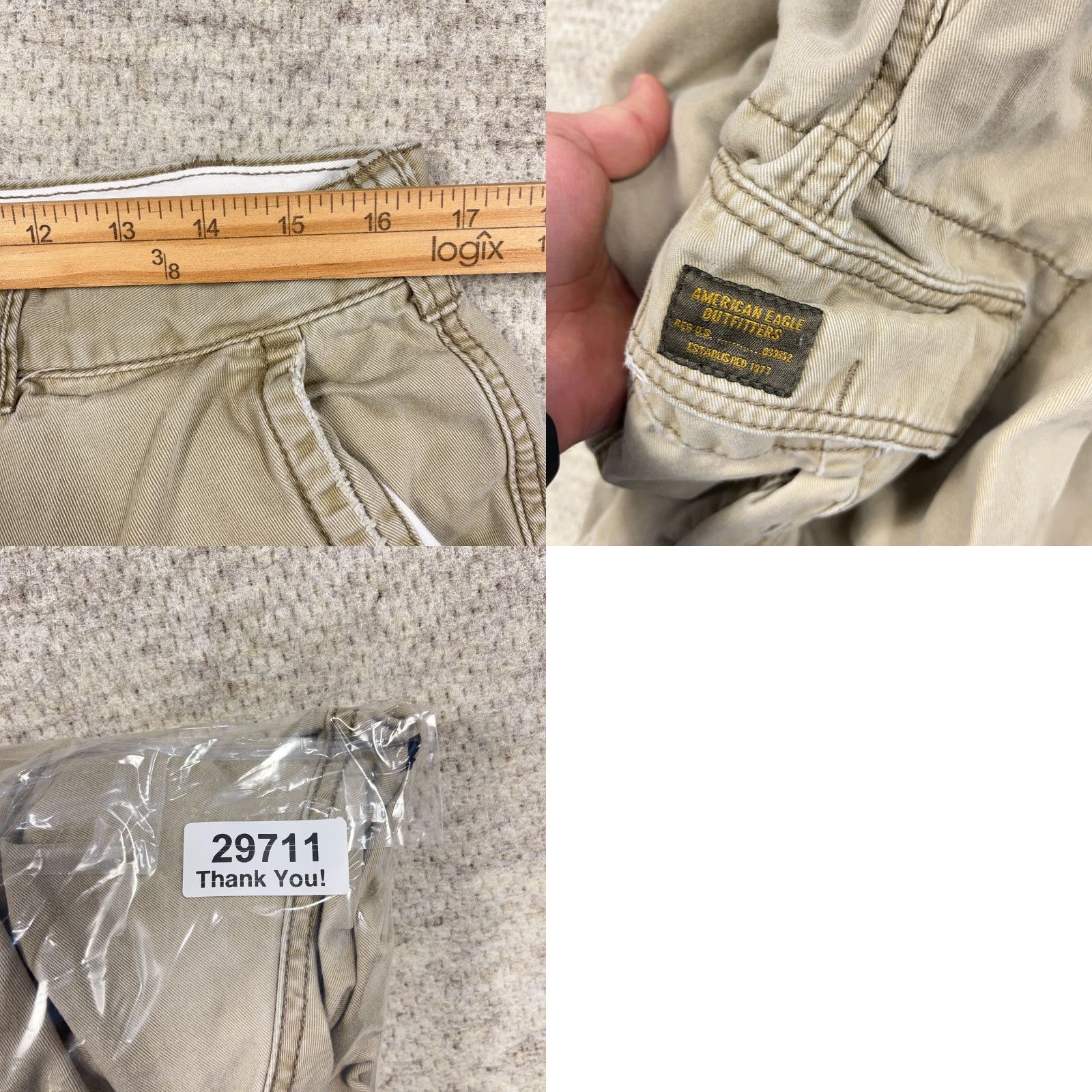 American Eagle Outfitters VINTAGE American Eagle Outfitters Cargo Pants Men 34x32 Tan Khaki Twill Baggy Y2K Skate - 34 Regular Beige Cargo 5-Pocket Mens Pants Size US 34 / EU 50 - 10 Thumbnail