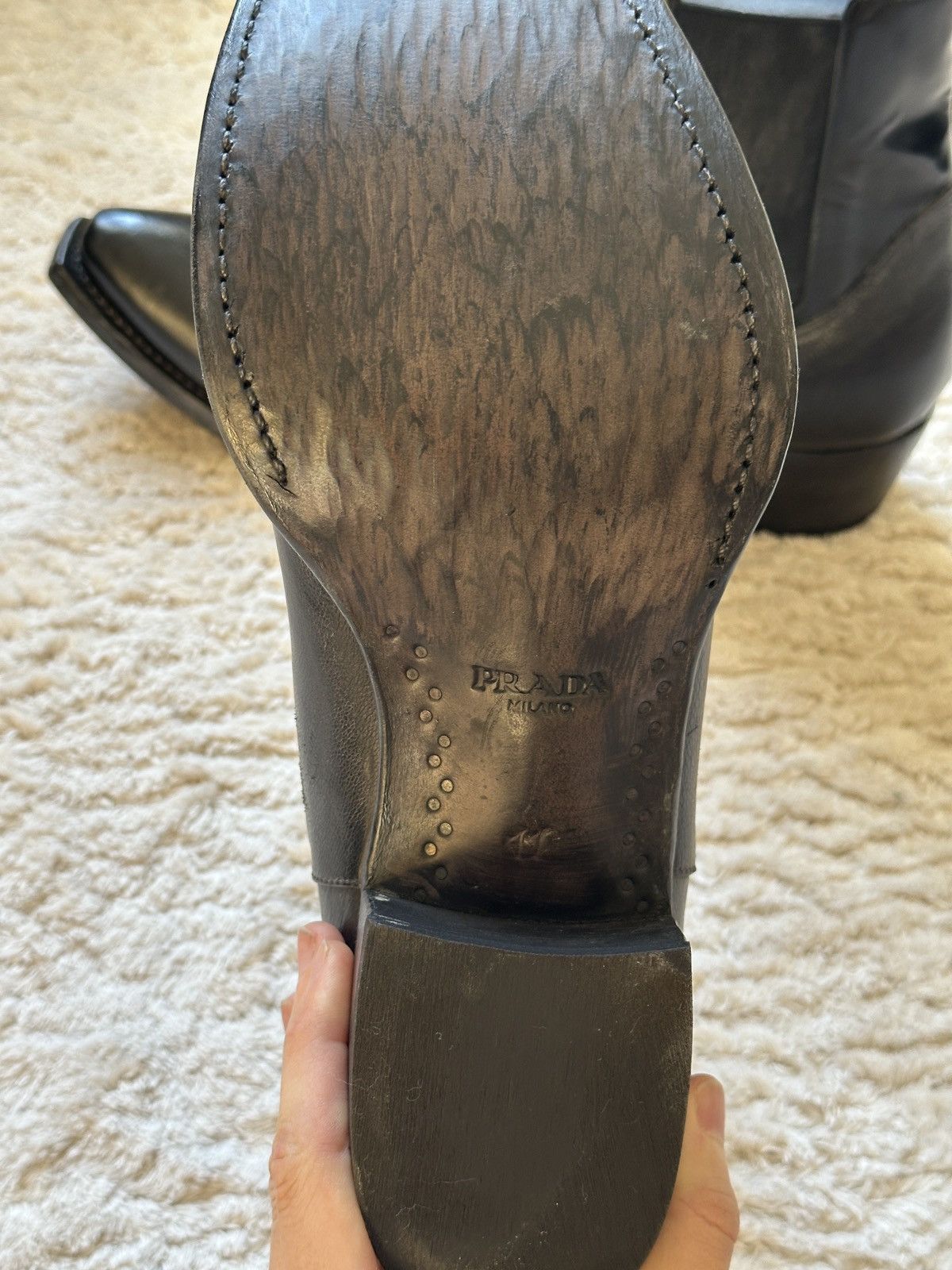 Prada Prada leather used boots Size US 11 / EU 44 - 4 Thumbnail