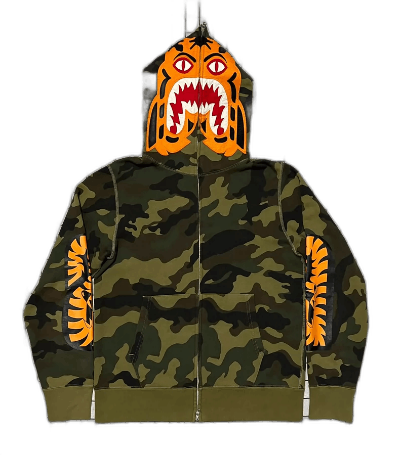 Bape Green Camouflage Zip Hooded Jacket Size US M / EU 48-50 / 2 - 1 Thumbnail