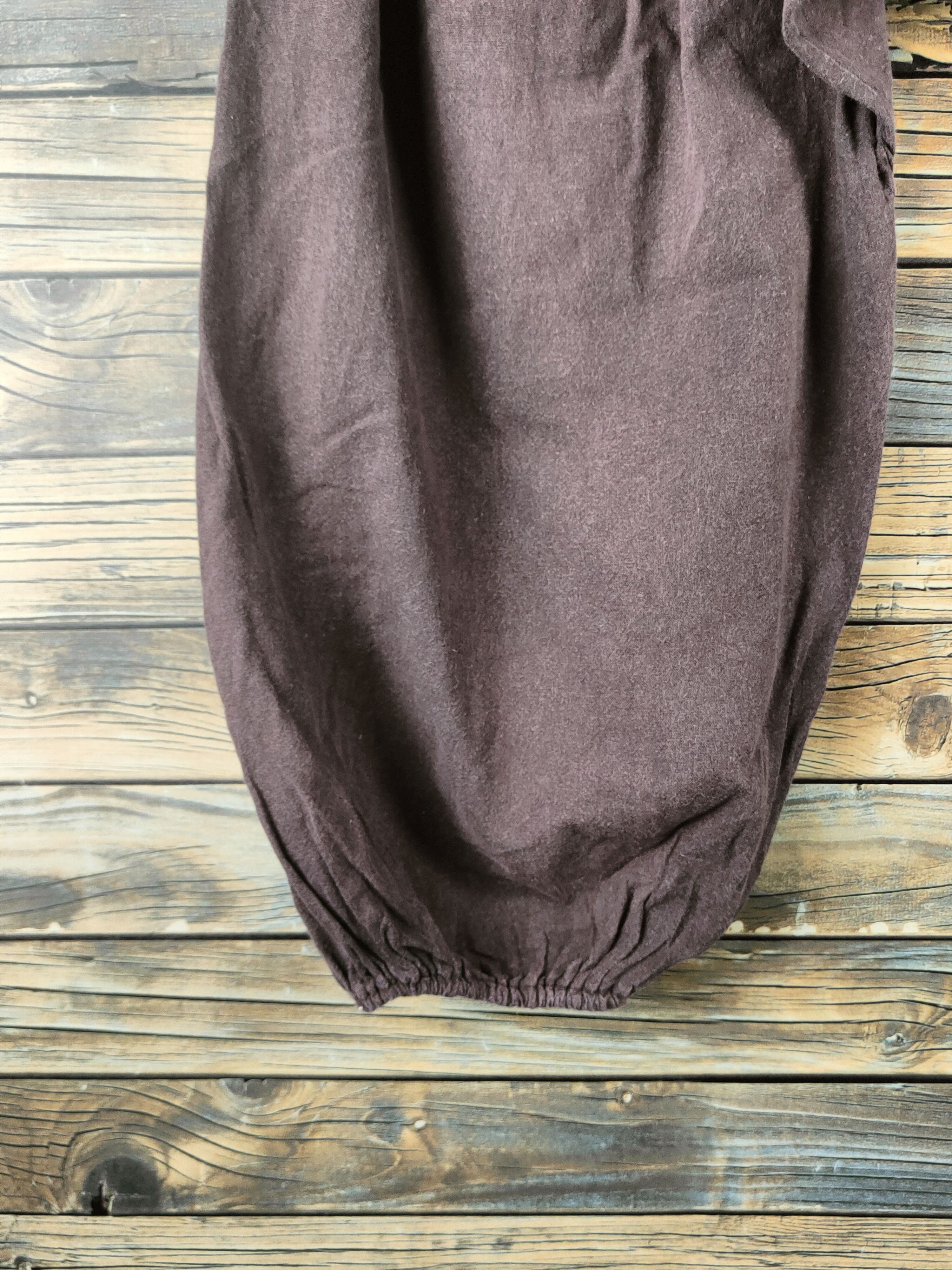 Japanese Brand DL Japanese Brand Brown Casual Baggy Pants #46-329 Size 26" / US 2 / IT 38 - 4 Thumbnail