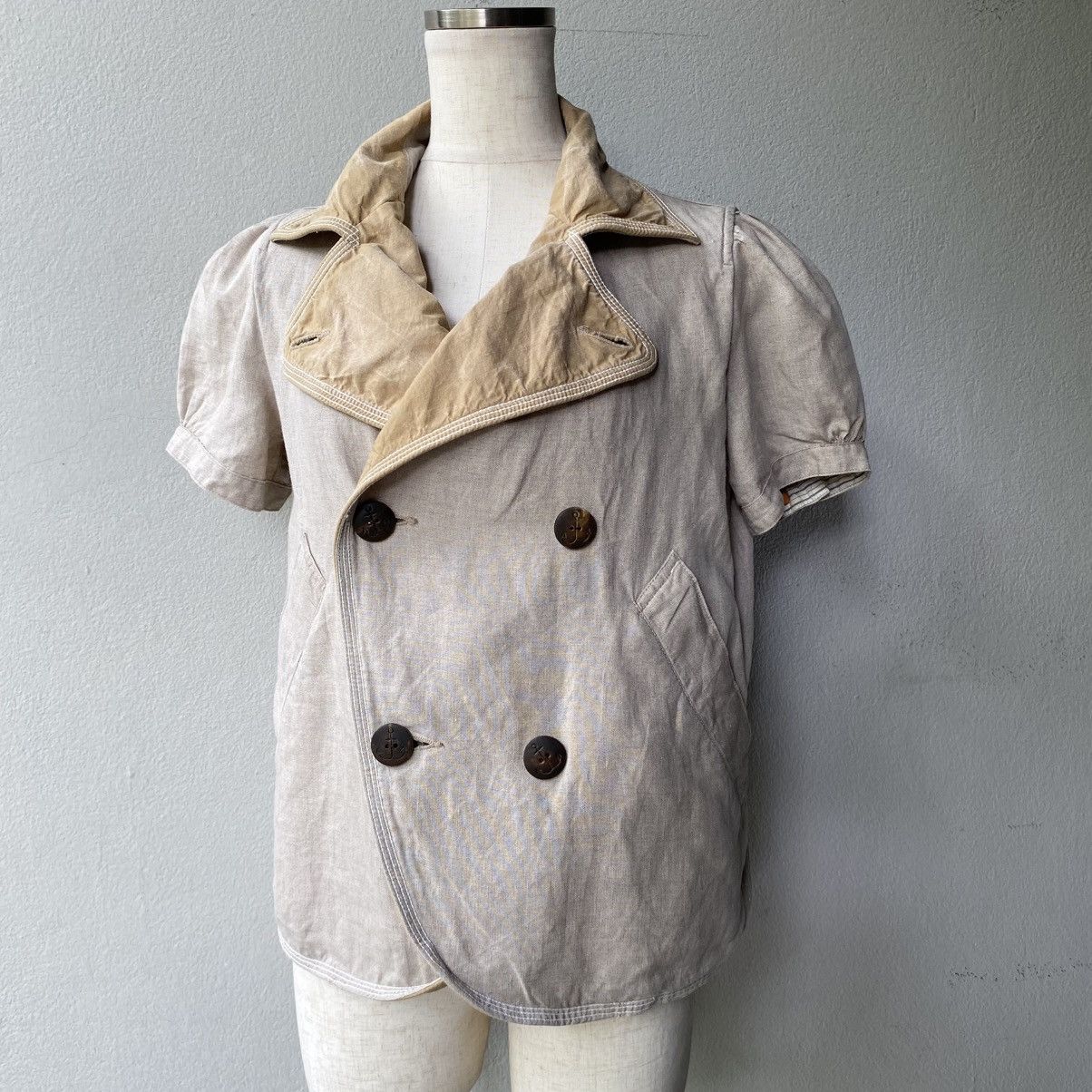 Kapital KAPITAL Vintage Double-Breasted Puff Sleeve Jacket Size XS / US 0-2 / IT 36-38 - 24 Thumbnail