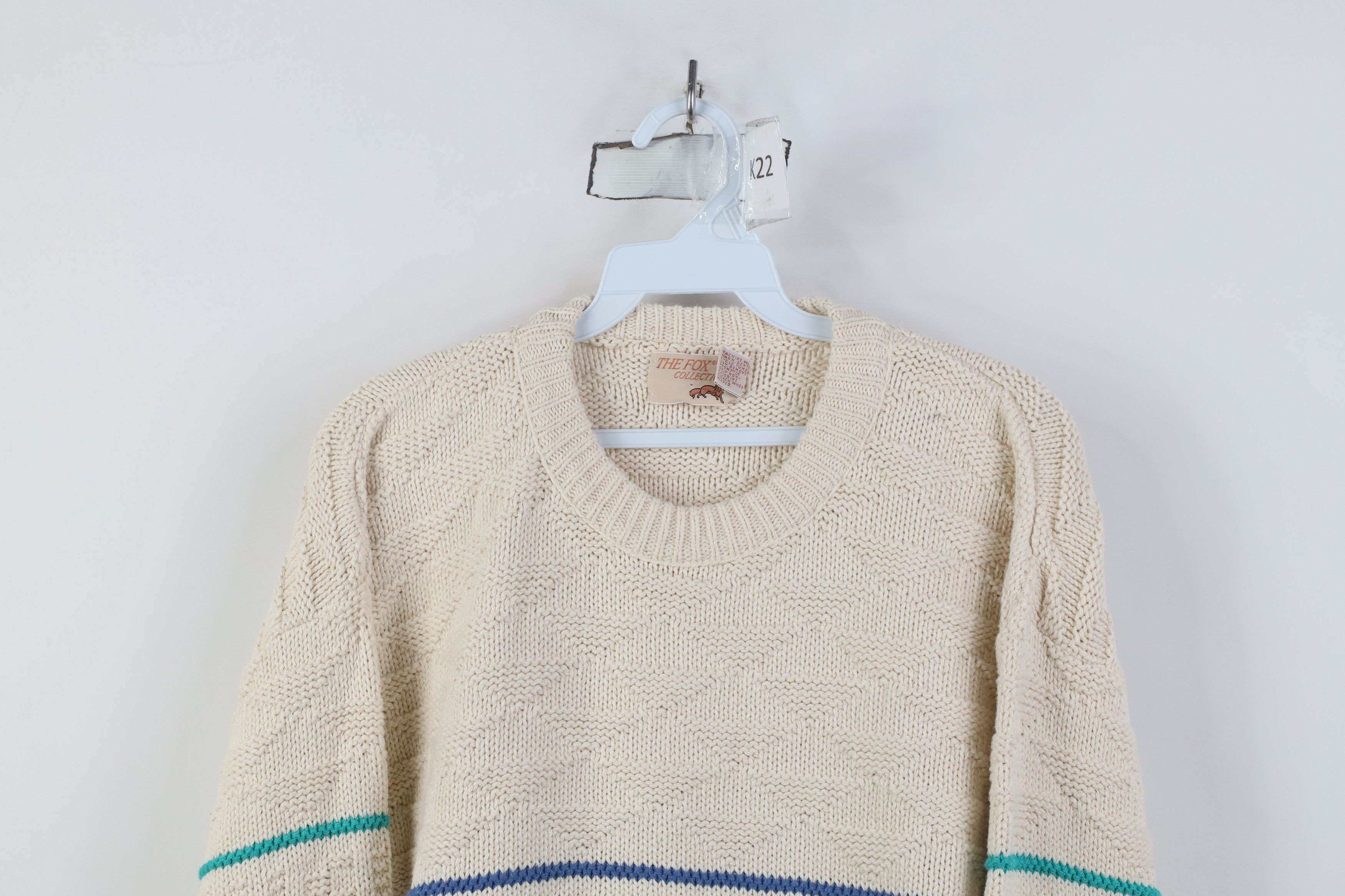 Vintage Vintage 90s Streetwear Cotton Knit Crewneck Sweater USA Size US M / EU 48-50 / 2 - 2 Thumbnail