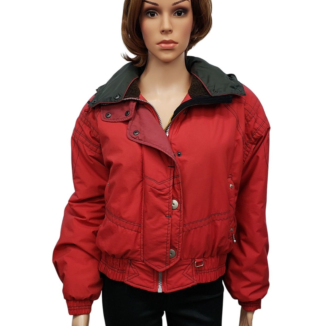 Obermeyer Obermeyer Snow Ski Bomber Jacket Hood Full Zip Insulated 10 Size L / US 10 / IT 46 - 4 Thumbnail