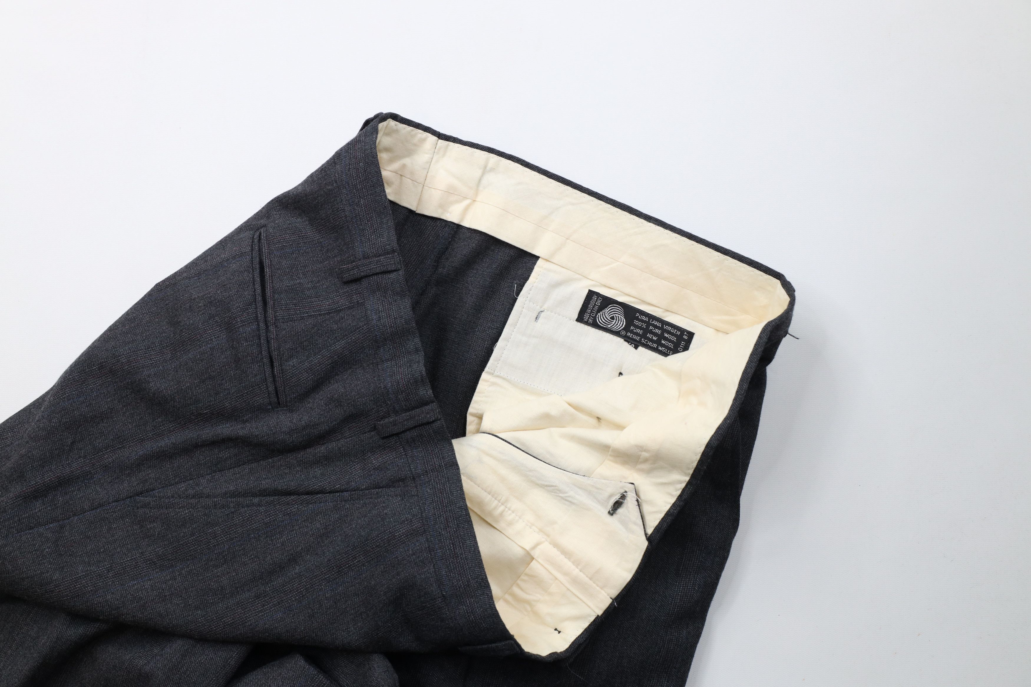 Vintage Vintage 70s Streetwear Striped Wide Leg Chino Pants Gray Size US 40 / EU 56 - 9 Thumbnail