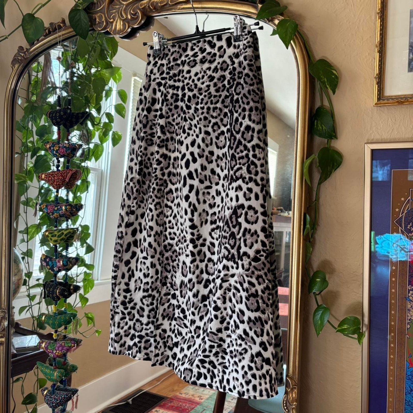 Other Good Luck Gem Cheetah Print Midi Skirt XS Luxury high-end Size 22" - 2 Thumbnail