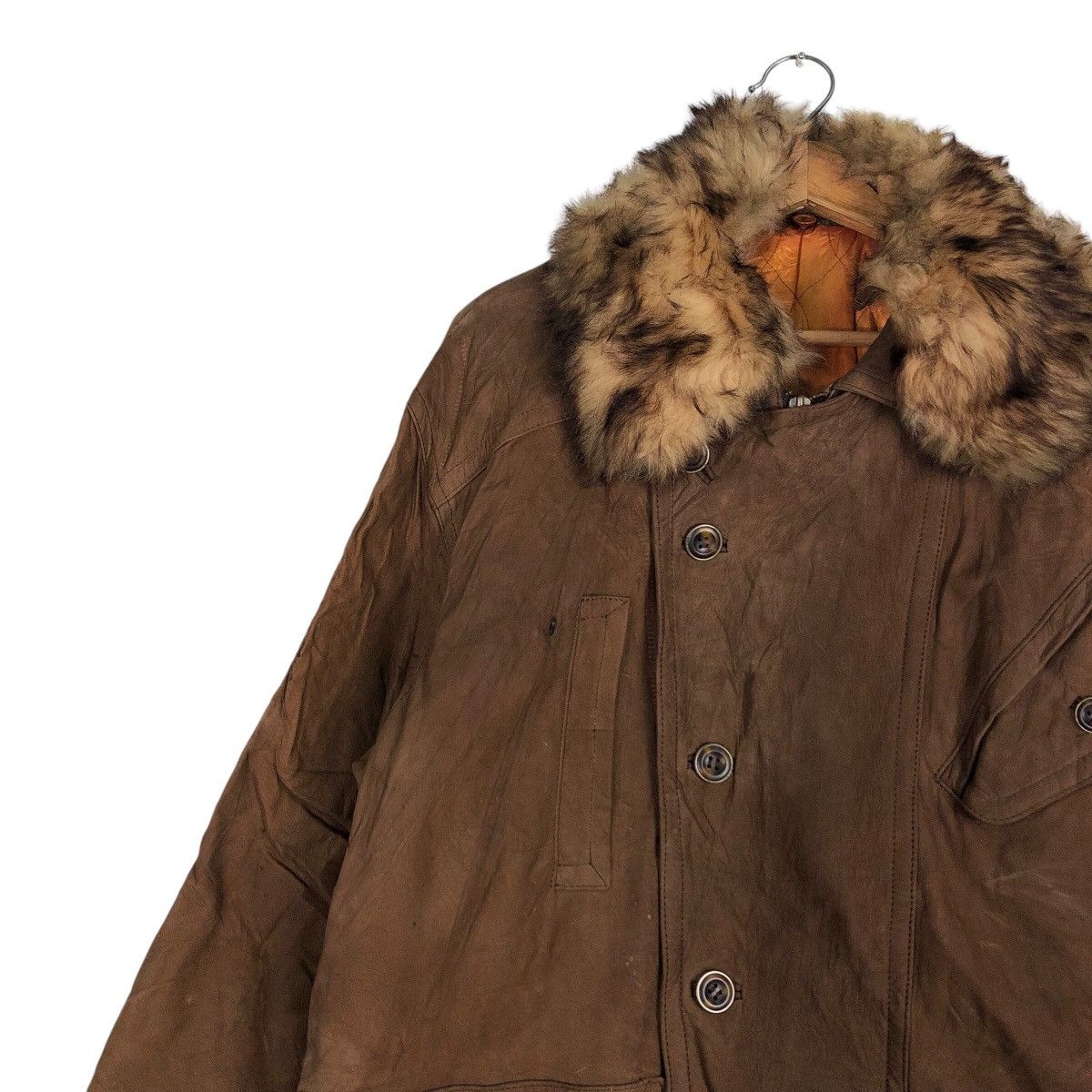 Japanese Brand 📌Mink Fur Collar Leather Jacket Xing The Basic Issey Miyake Size US M / EU 48-50 / 2 - 8 Thumbnail
