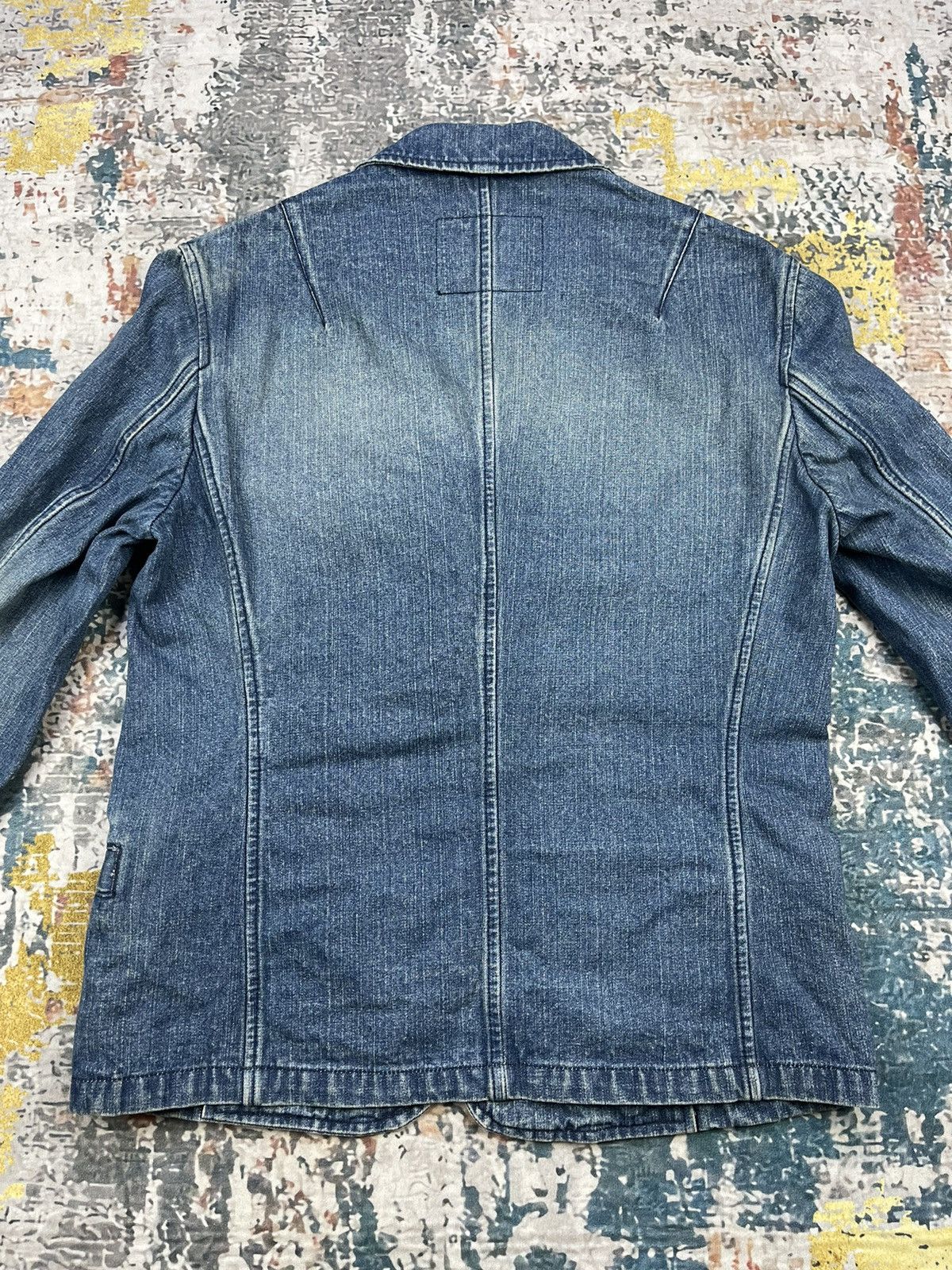 PPFM PPFM Distressed Denim Blazer Jackets Size US M / EU 48-50 / 2 - 9 Thumbnail