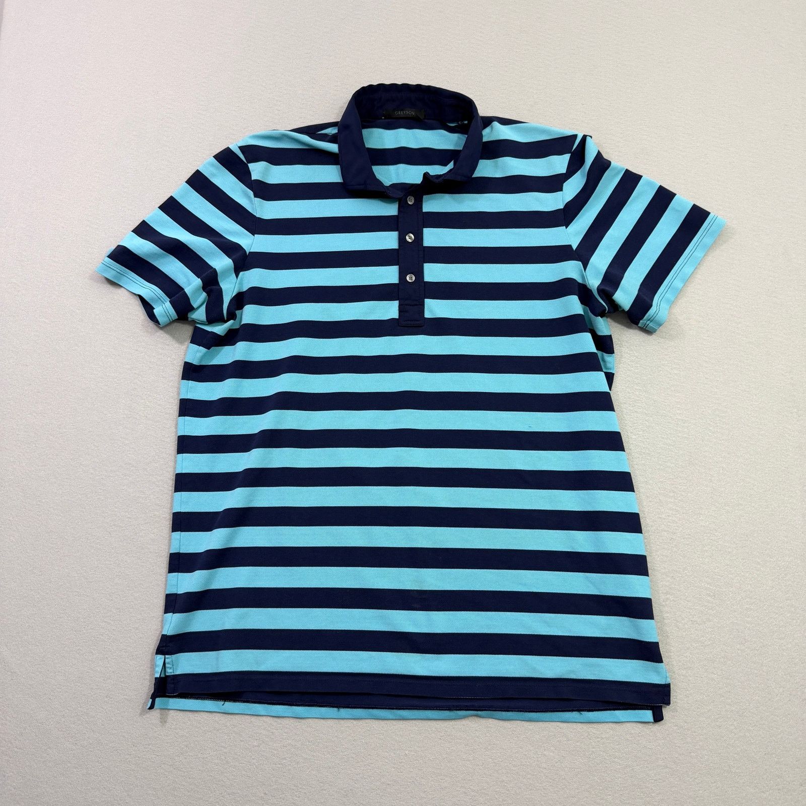 Other Greyson Polo Shirt Men's Extra Large Blue Striped Collared Size US XL / EU 56 / 4 - 1 Thumbnail