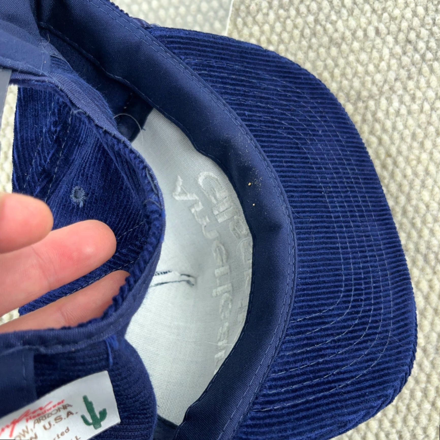 Vintage VINTAGE American Gilsonite Corduroy Snapback Hat Men Blue 90s Retro Truckers Cap Size ONE SIZE - 6 Thumbnail